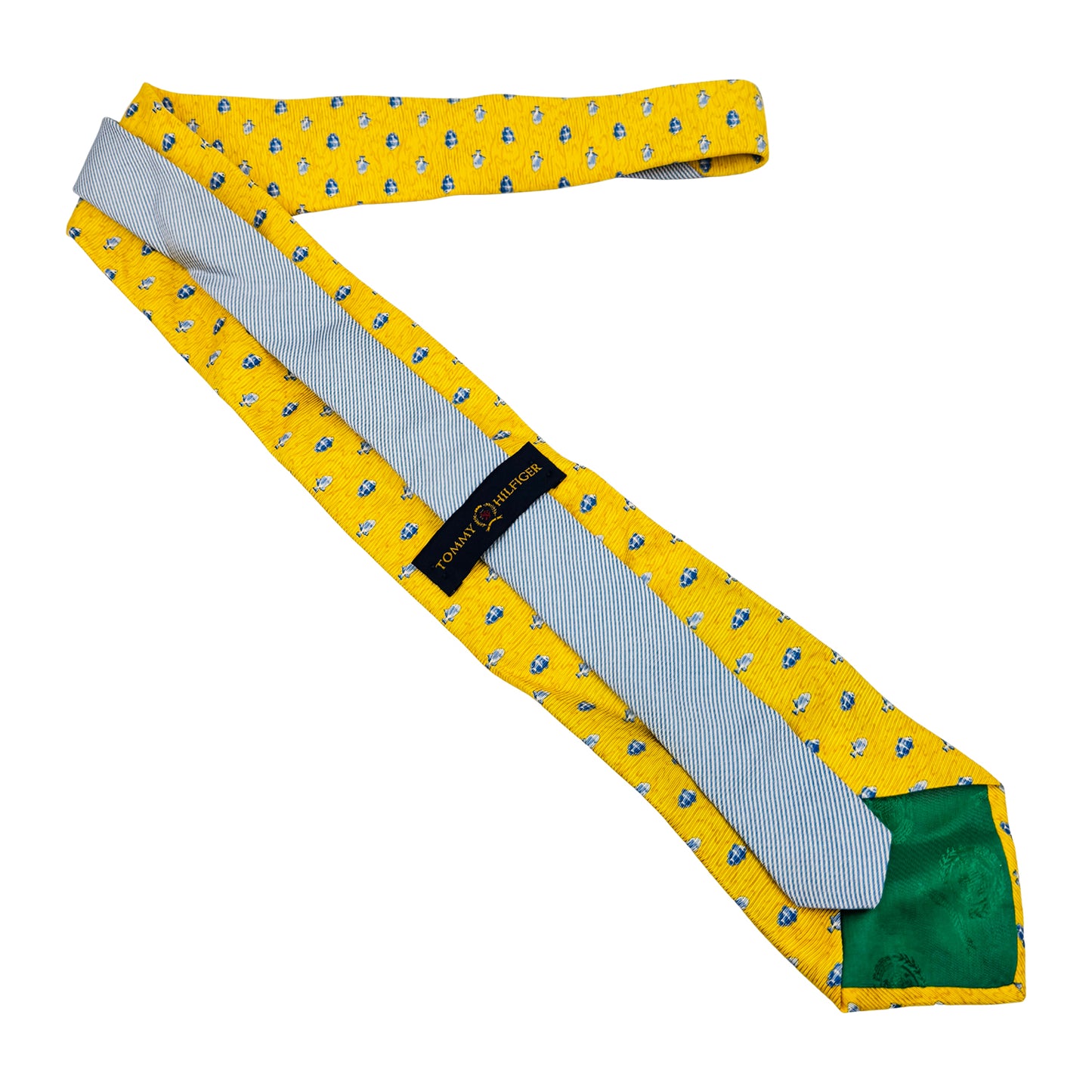 Tommy Hilfiger Mustard Yellow 'Fish Pattern' Tie (Size Regular)
