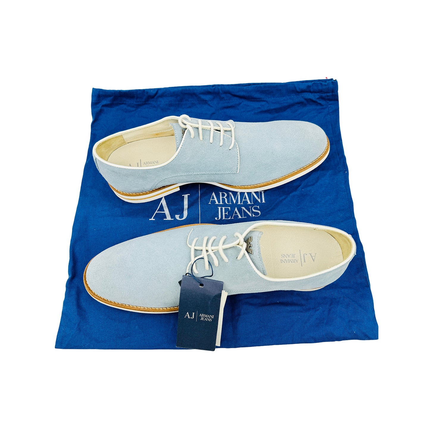 Armani Jeans Men's Light Blue Derby Shoes (Size 44)