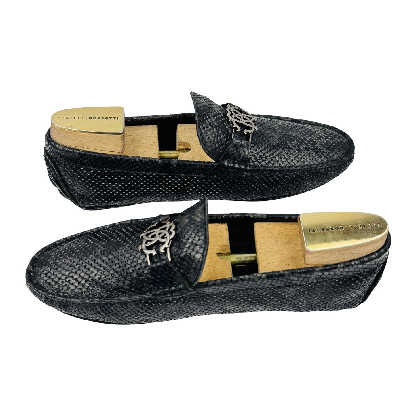 Roberto Cavalli Snake Embossed Leather Loafers (Size 44/44.5)
