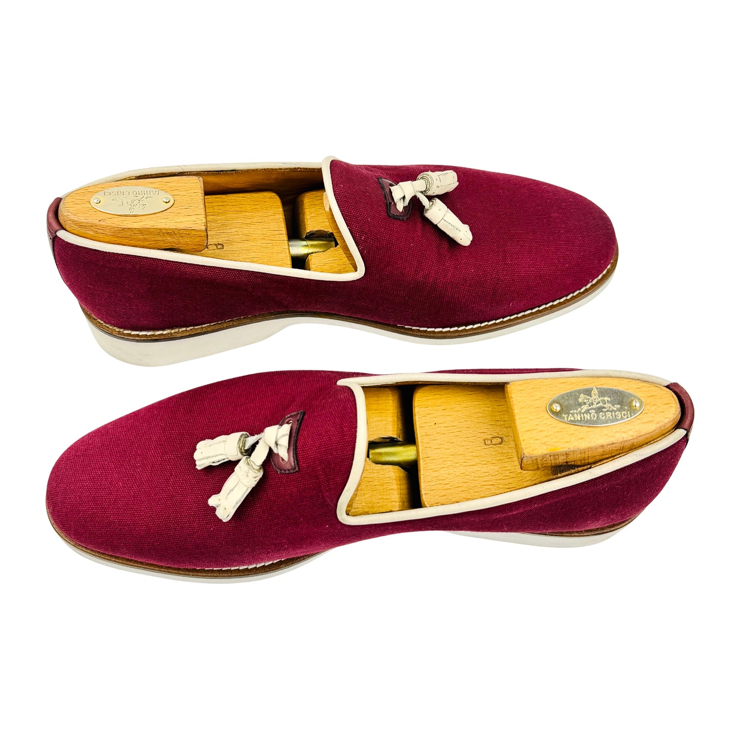 Daniel's 'Burgundy White' Tassel Loafers (Size 42/42.5)