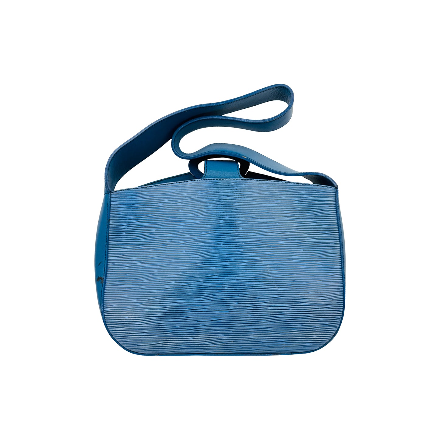 Louis Vuitton Cluny Blue Leather Shoulder Bag