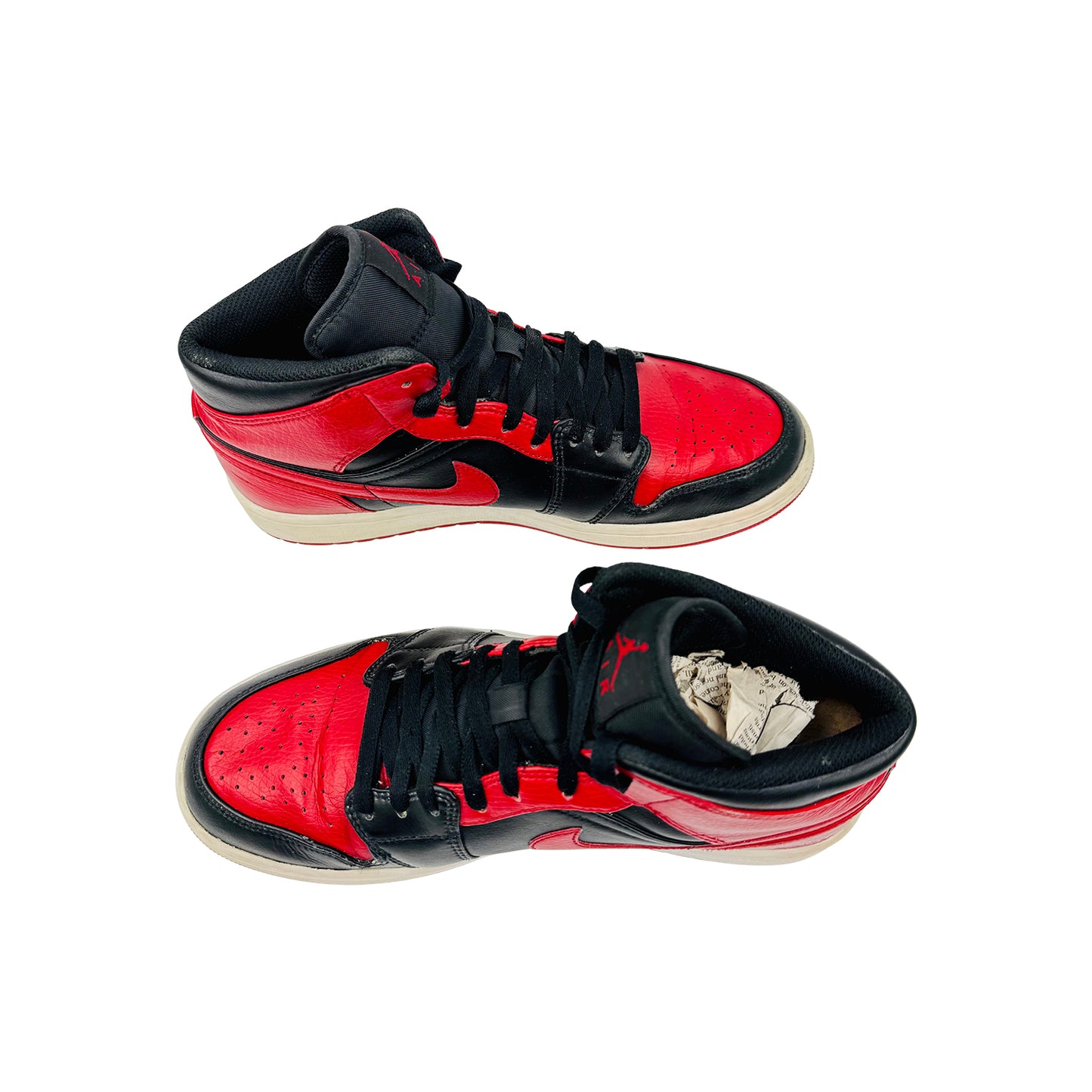 Nike Air Jordan 1 Mid 'Banned' Sneakers (Size 42.5) - 554724-074