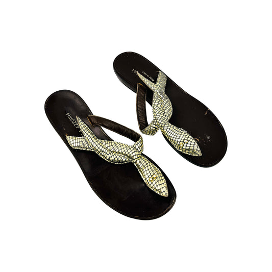 Perla Azzurra Women's Thong Sandal Slides (Size 37)
