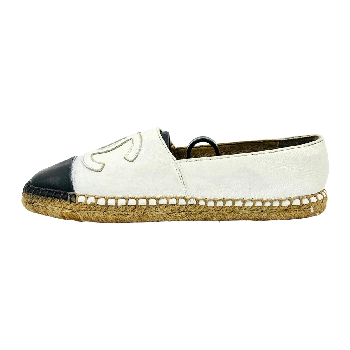 Chanel Lambskin Leather CC Espadrilles (Size 38)