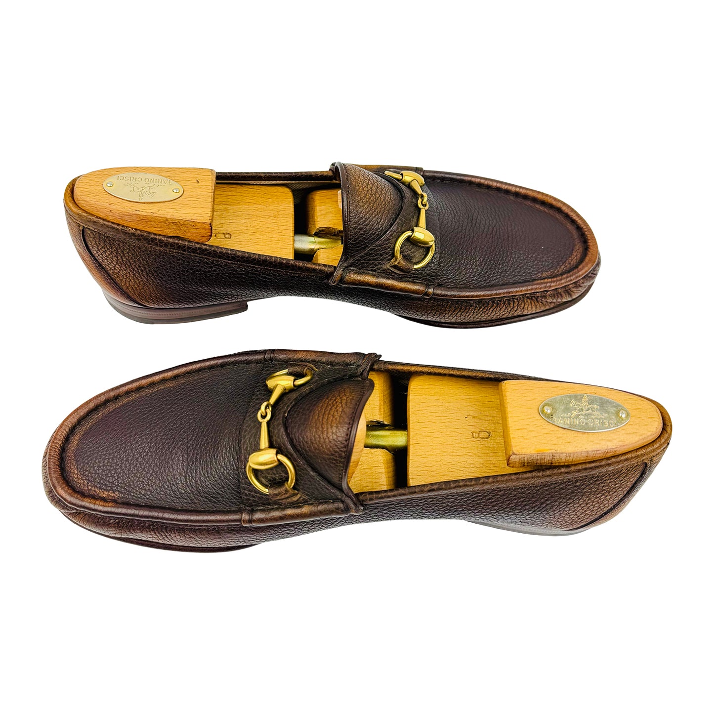Gucci Men's Two-Tone Brown Loafers (Size 43.5)
