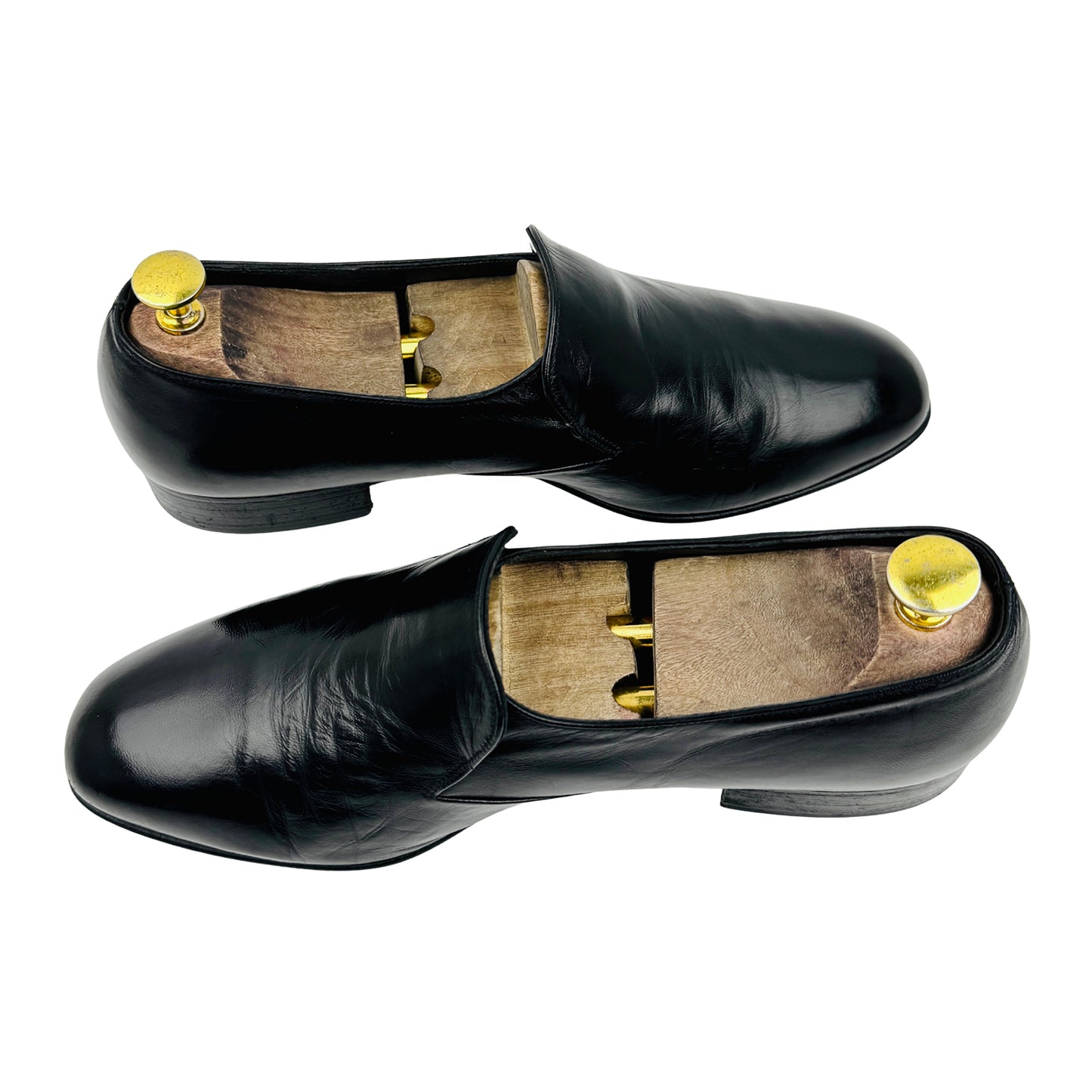 Bally Men's Black Leather Loafers (Size 42)