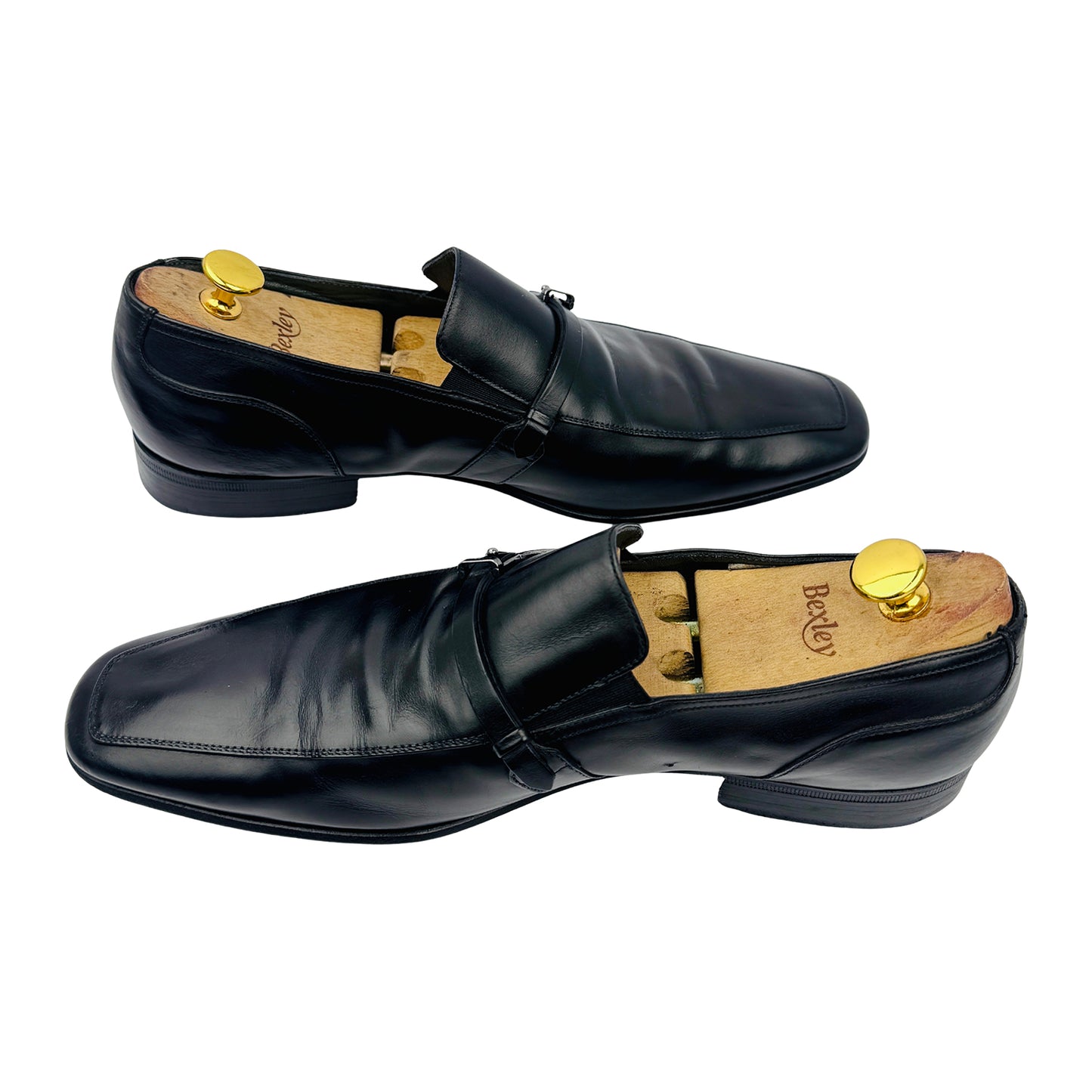 Moreschi Men's Black Leather Loafers (Size 43/43.5)