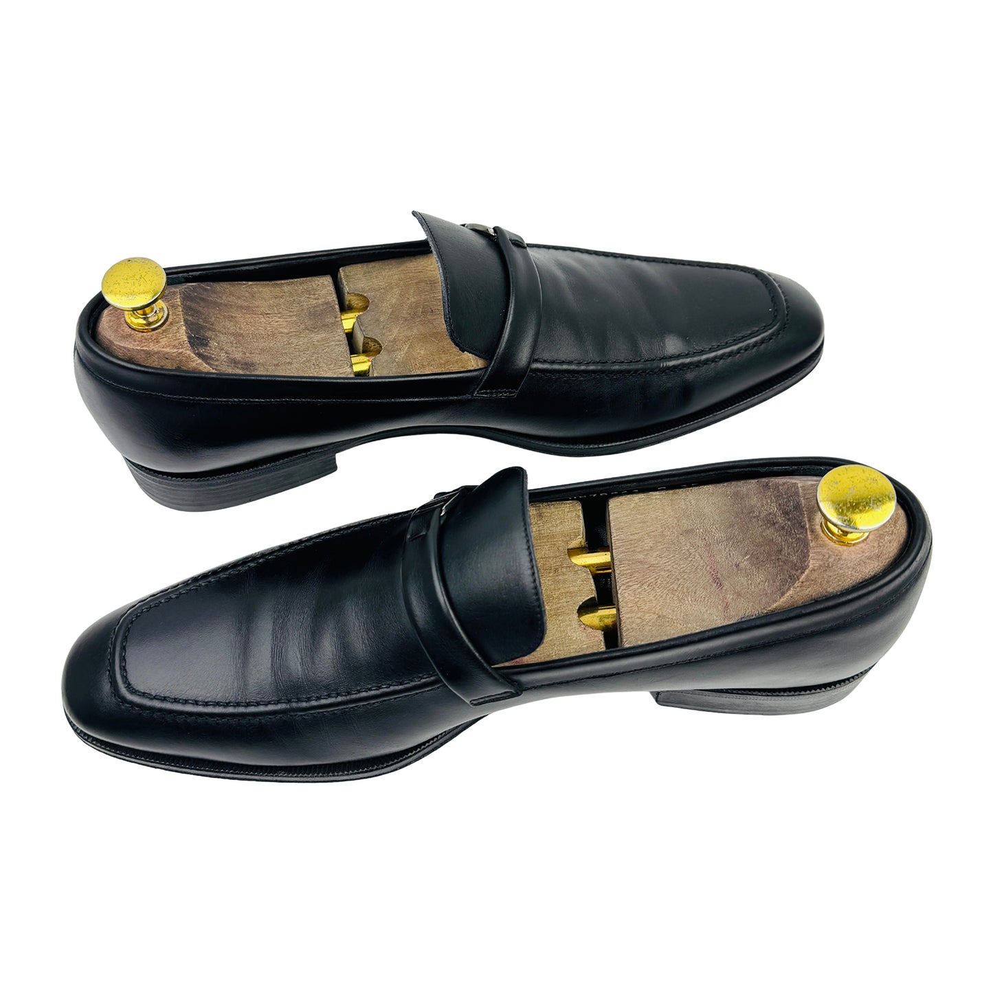 Salvatore Ferragamo Black Leather Loafers (Size 42)