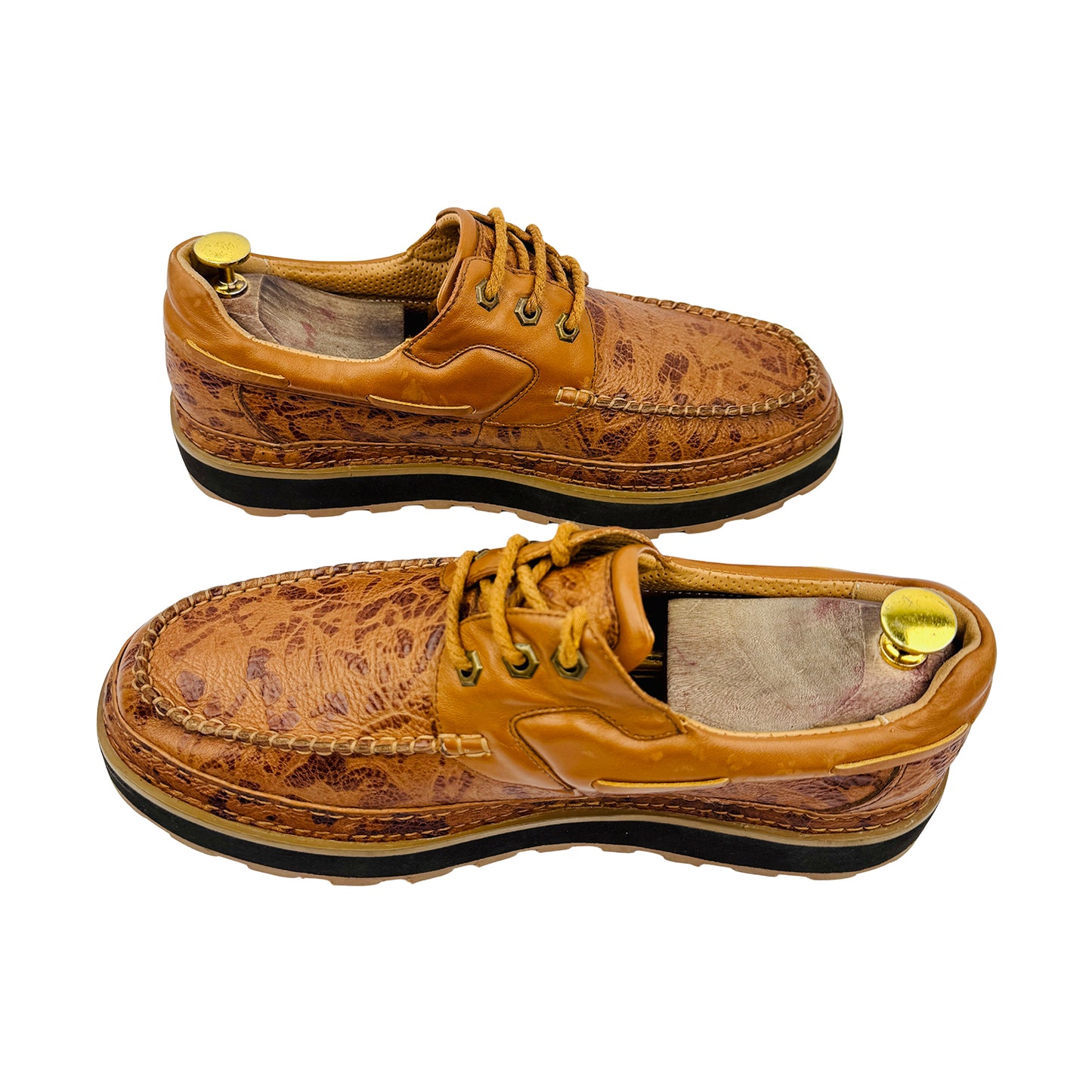 Twisted X Men's Brown Embossed Boat Shoes (Size 42.5/43)