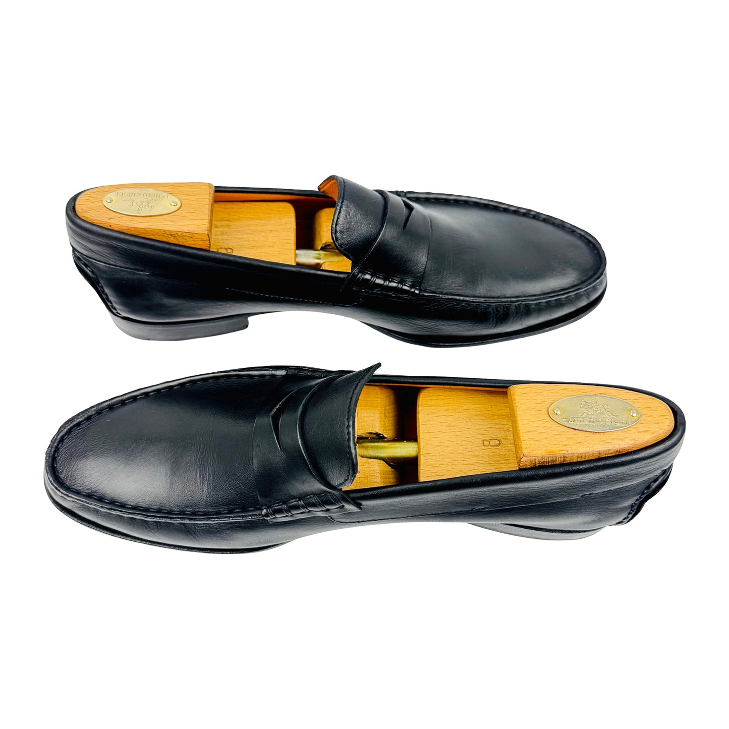 Santoni Fergus Genuine Calfskin Leather Loafers (Size 43/43.5)