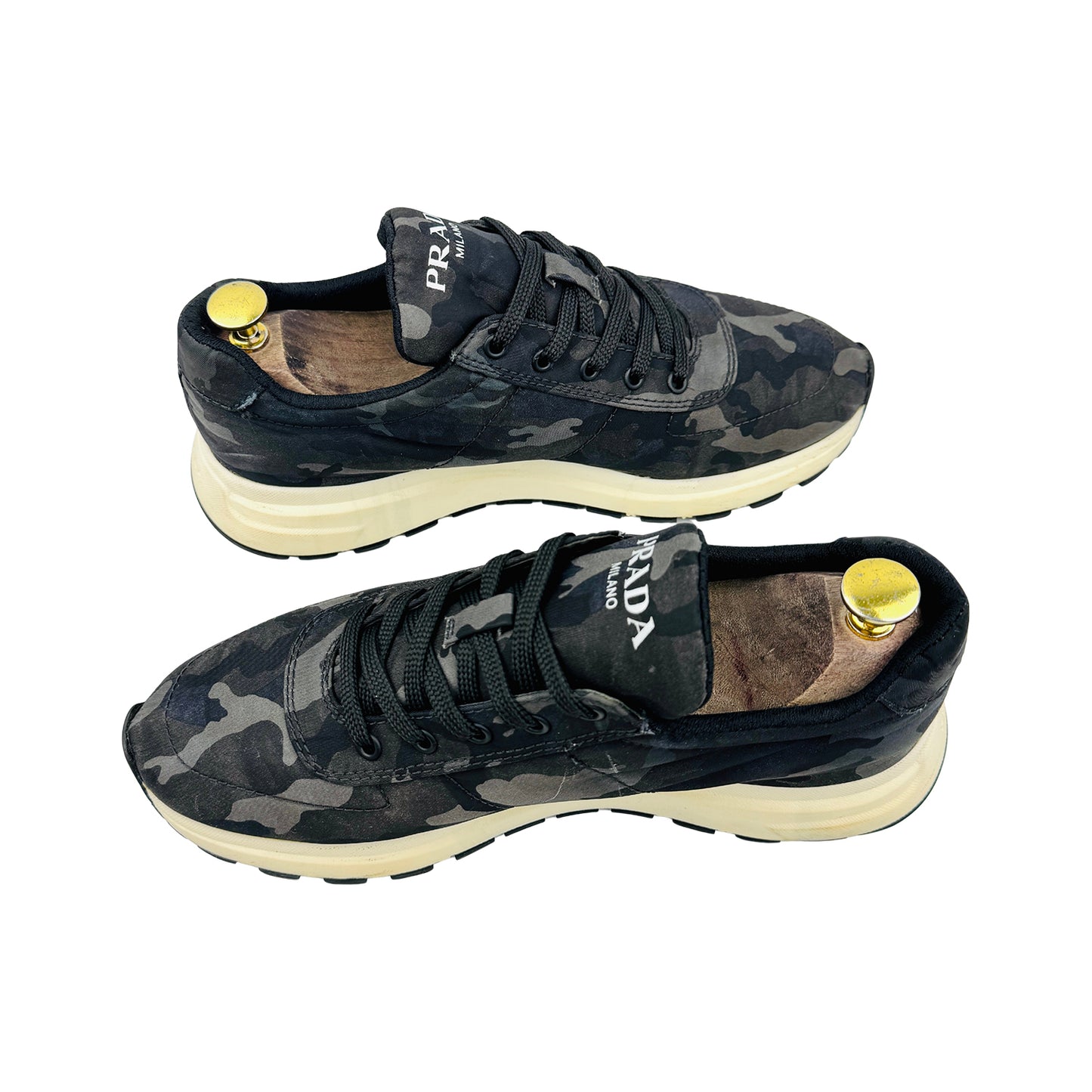 Prada Camouflage Nylon Black Sneakers (Size 41/41.5)