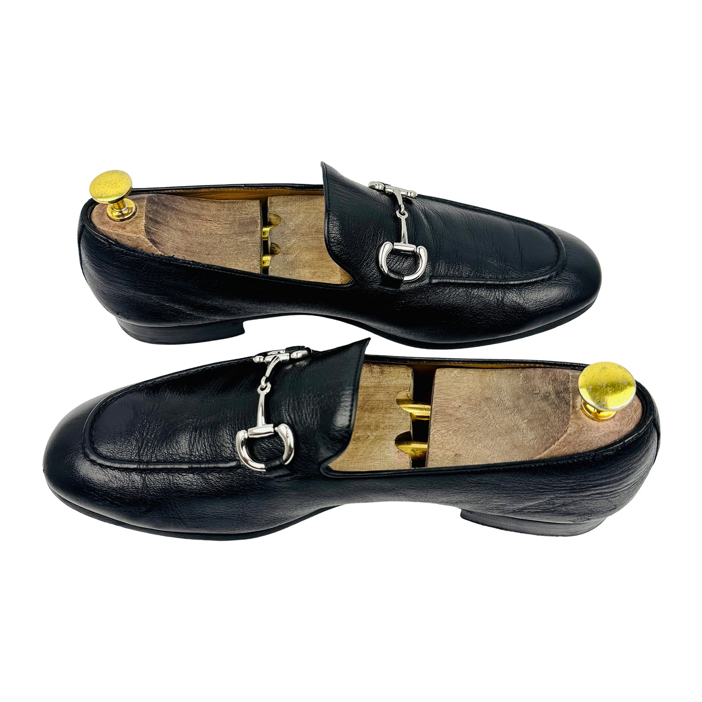 Gucci Men's Black Horsebit Loafers (Size 42/42.5) - 649479