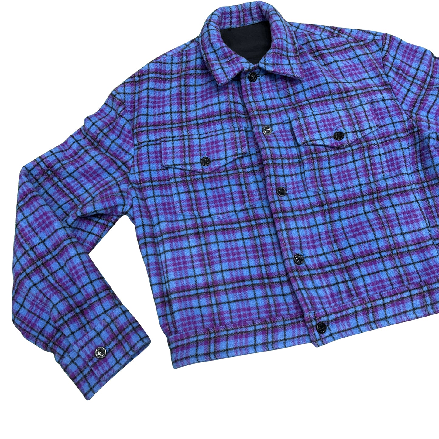 Louis Vuitton Cropped Flannel Blouson Trucker Jacket (Size Large/XL)