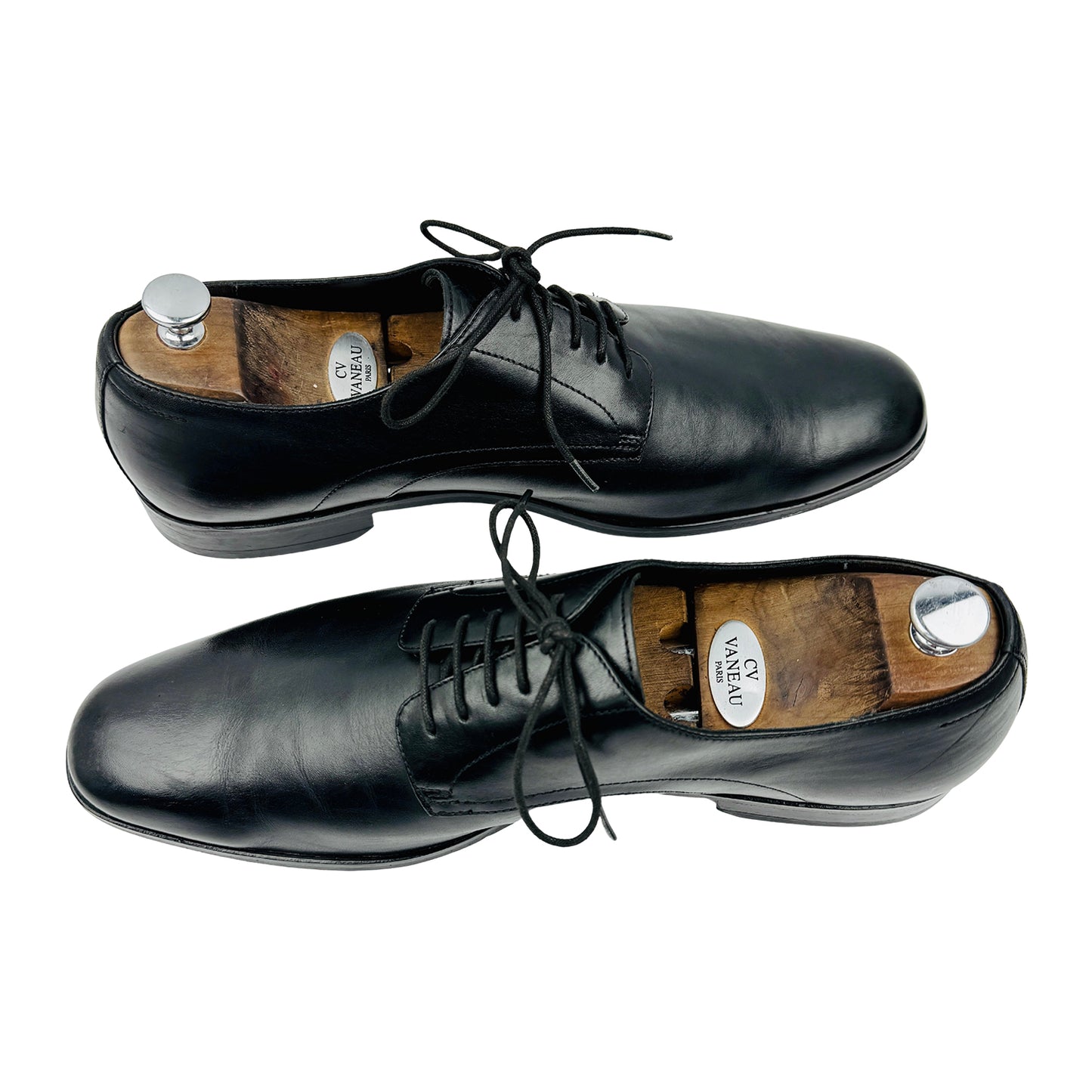 Hugo Boss Men's Black Leather Derby Shoes (Size 44.5) - 50190694