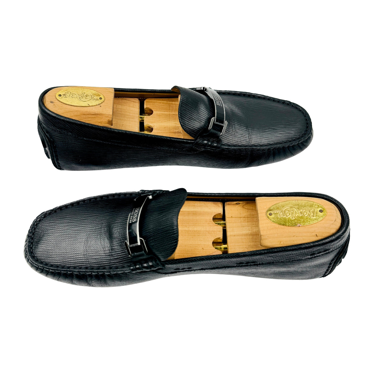Hugo Boss Black Leather Driver Loafers (Size 42.5)