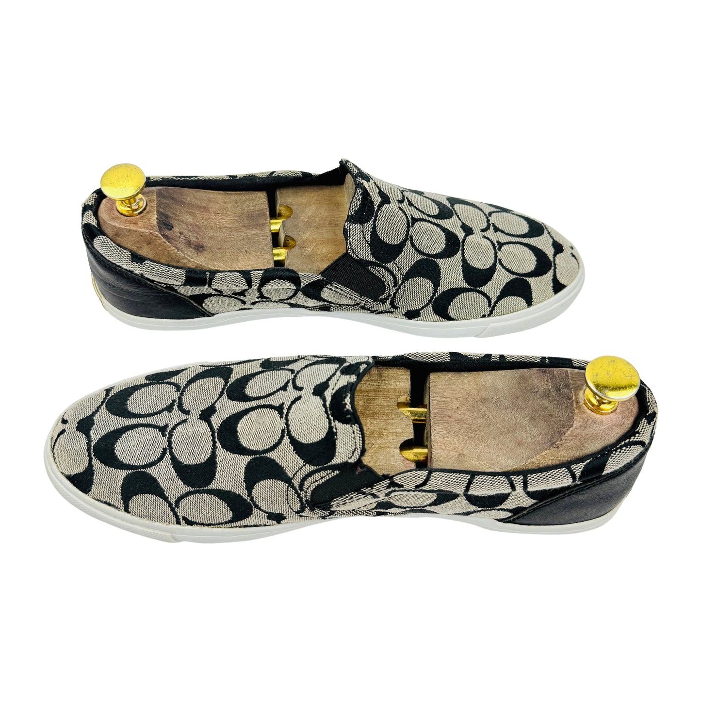 Coach Allegra 'Black Beige' Jacquard Shoes (Size 40/40.5)