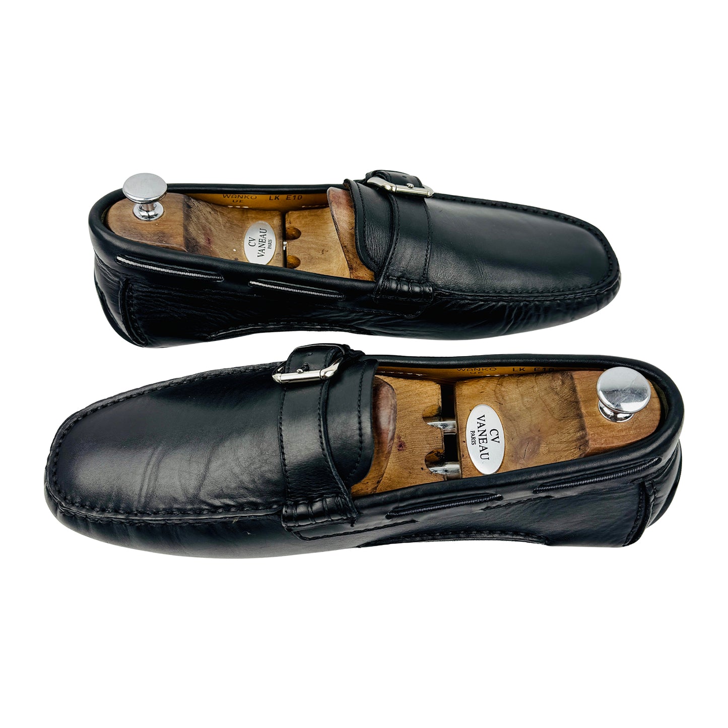 Bally Men's Black Leather Buckle Loafers (Size 44.5/45)