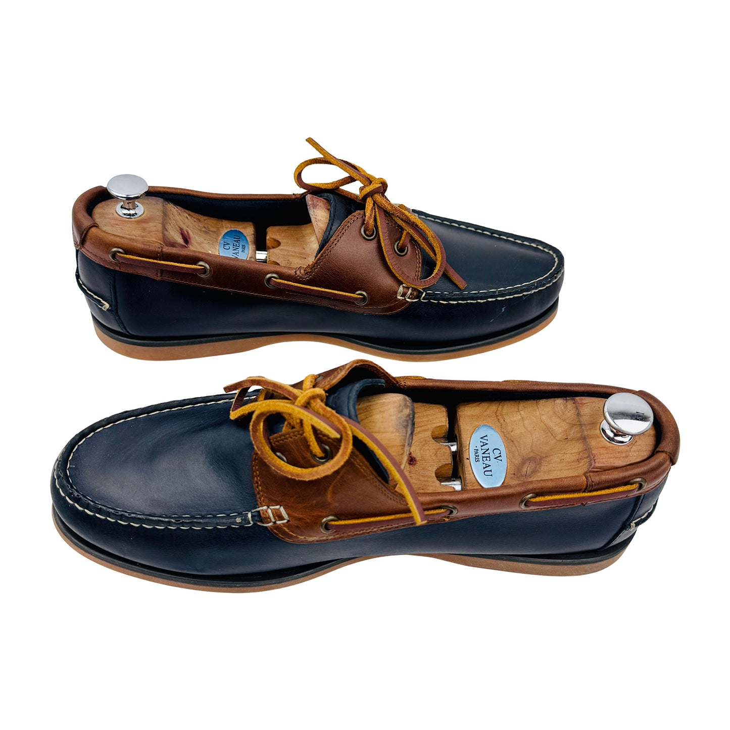Marks & Spencer Men's Wide Fit Leather Boat Shoes (Size 45.5/46)