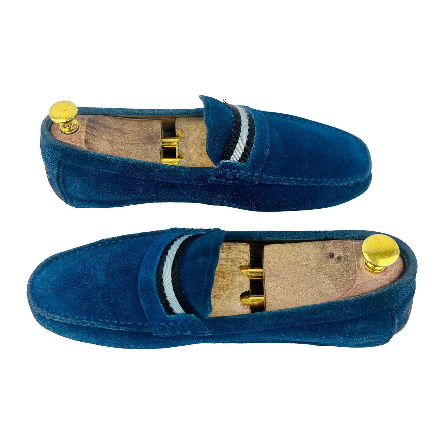 Bally Men's Wabler Suede Blue Loafer (Size 42)