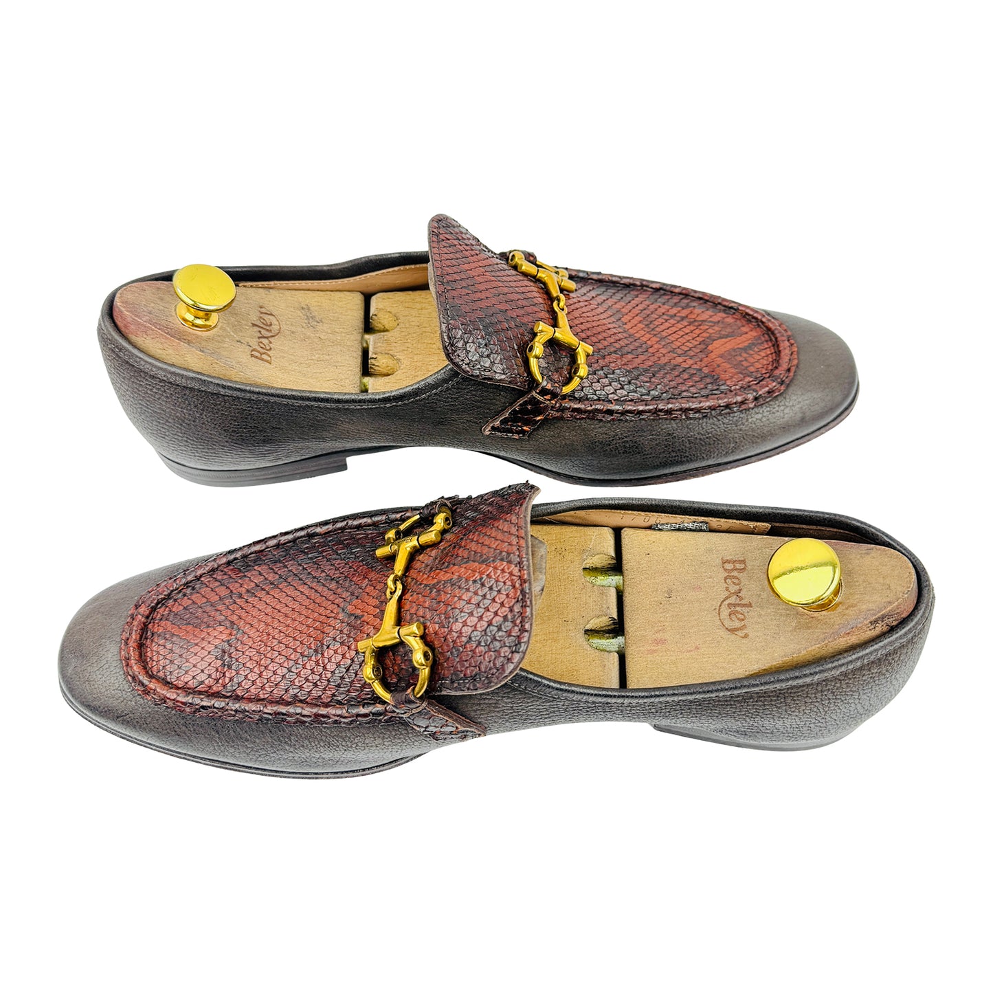 Salvatore Ferragamo Exotic Python Embossed Loafers (Size 43.5)