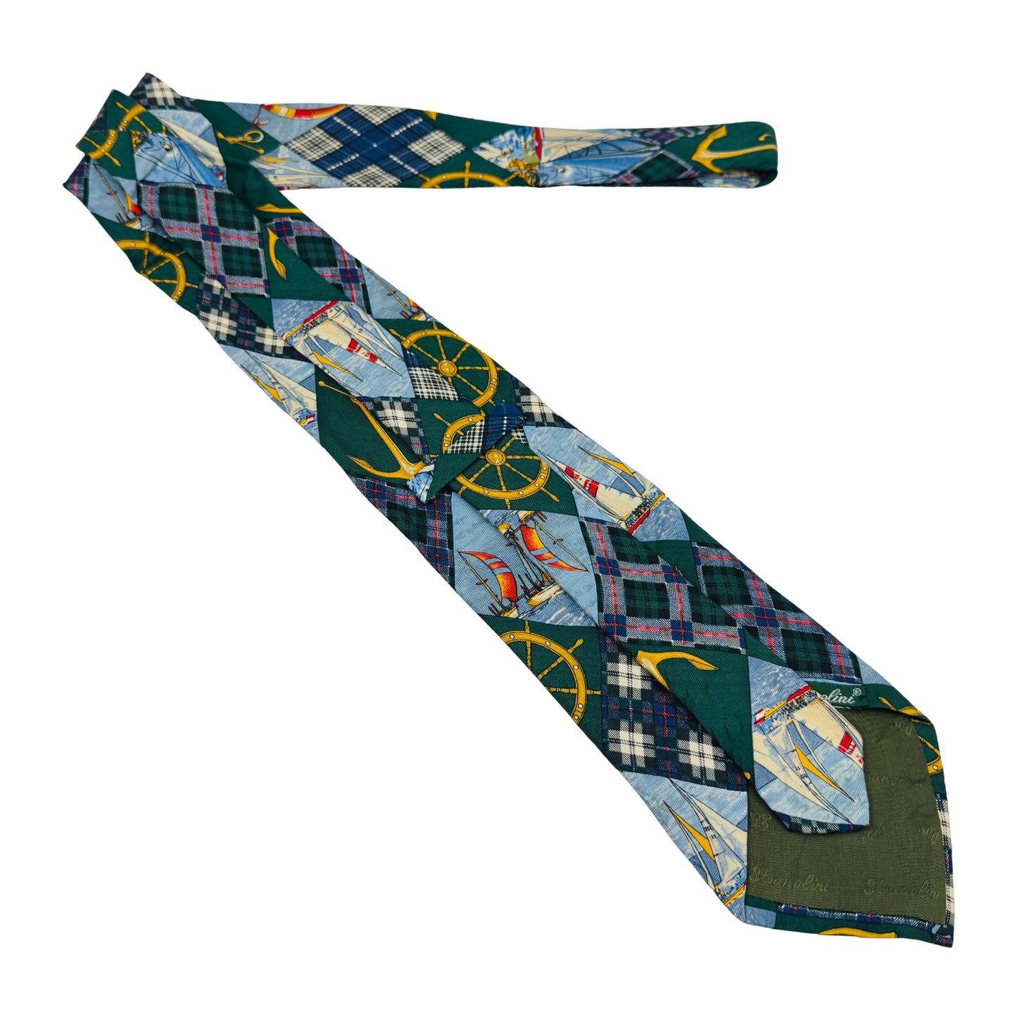 Lanolini Multicolor 'Nautical Pattern' Tie (Size Regular)