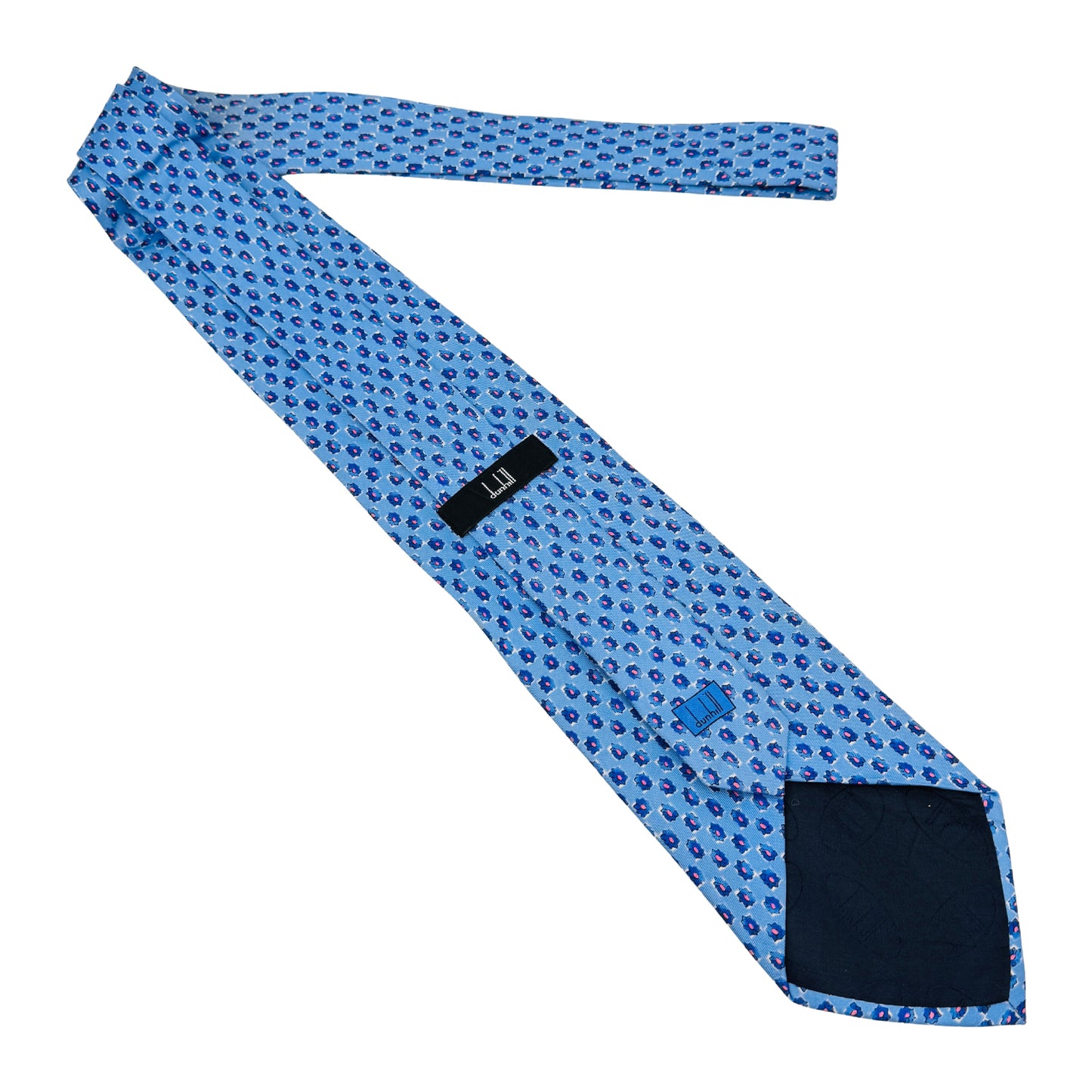Dunhill Light Blue 'Floral Pattern' Tie (Size Regular)