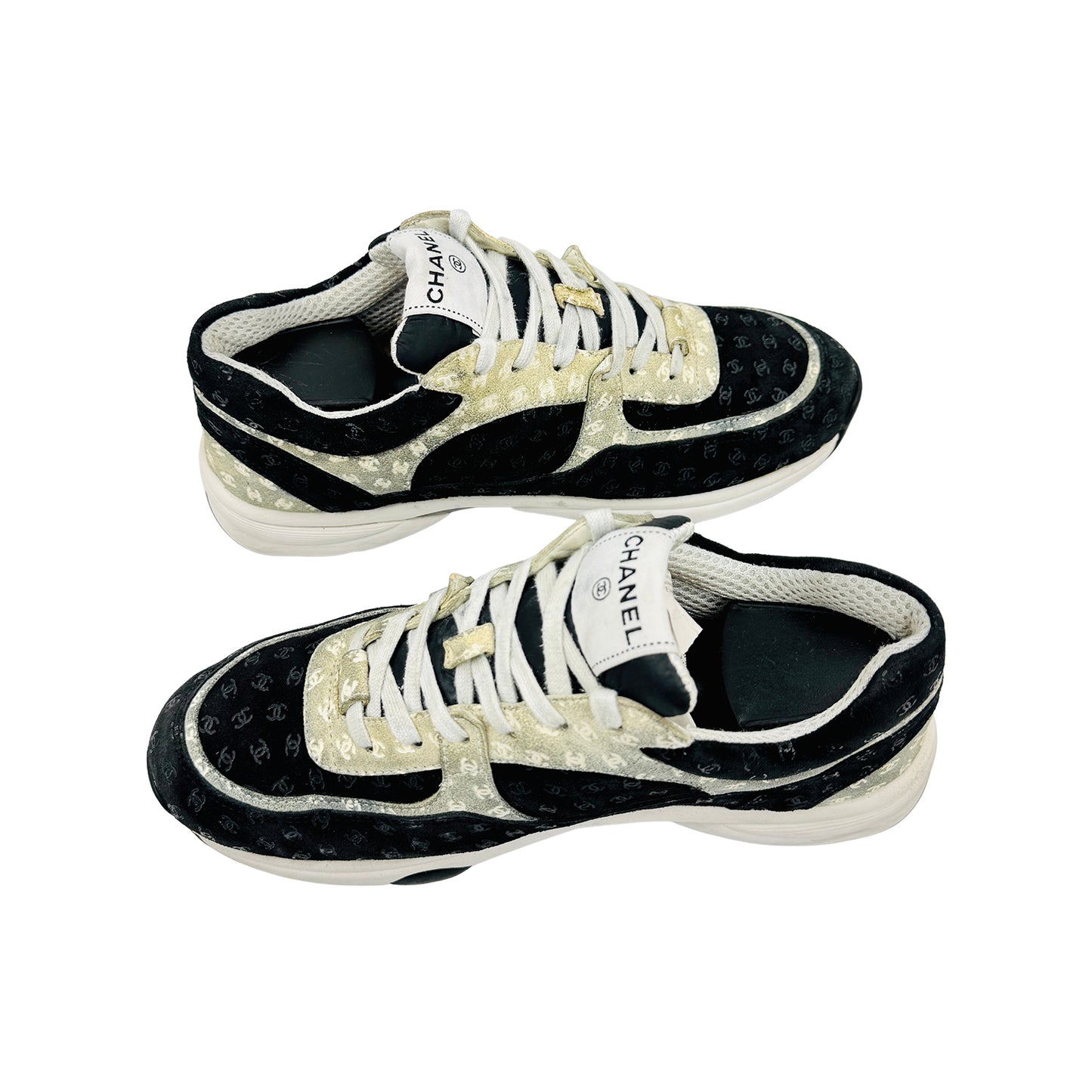 Chanel CC Embossed Logo Sneakers (Size 39.5) - G39230