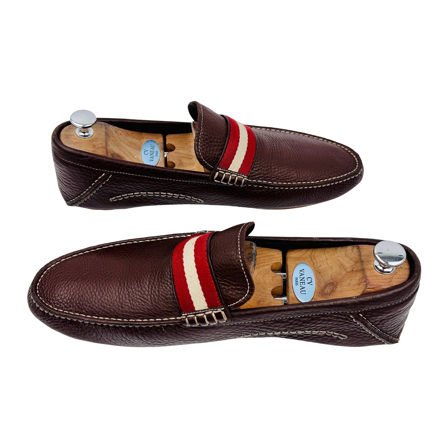 Bally Men's Brown Leather Driving Loafers (Size 44/44.5)