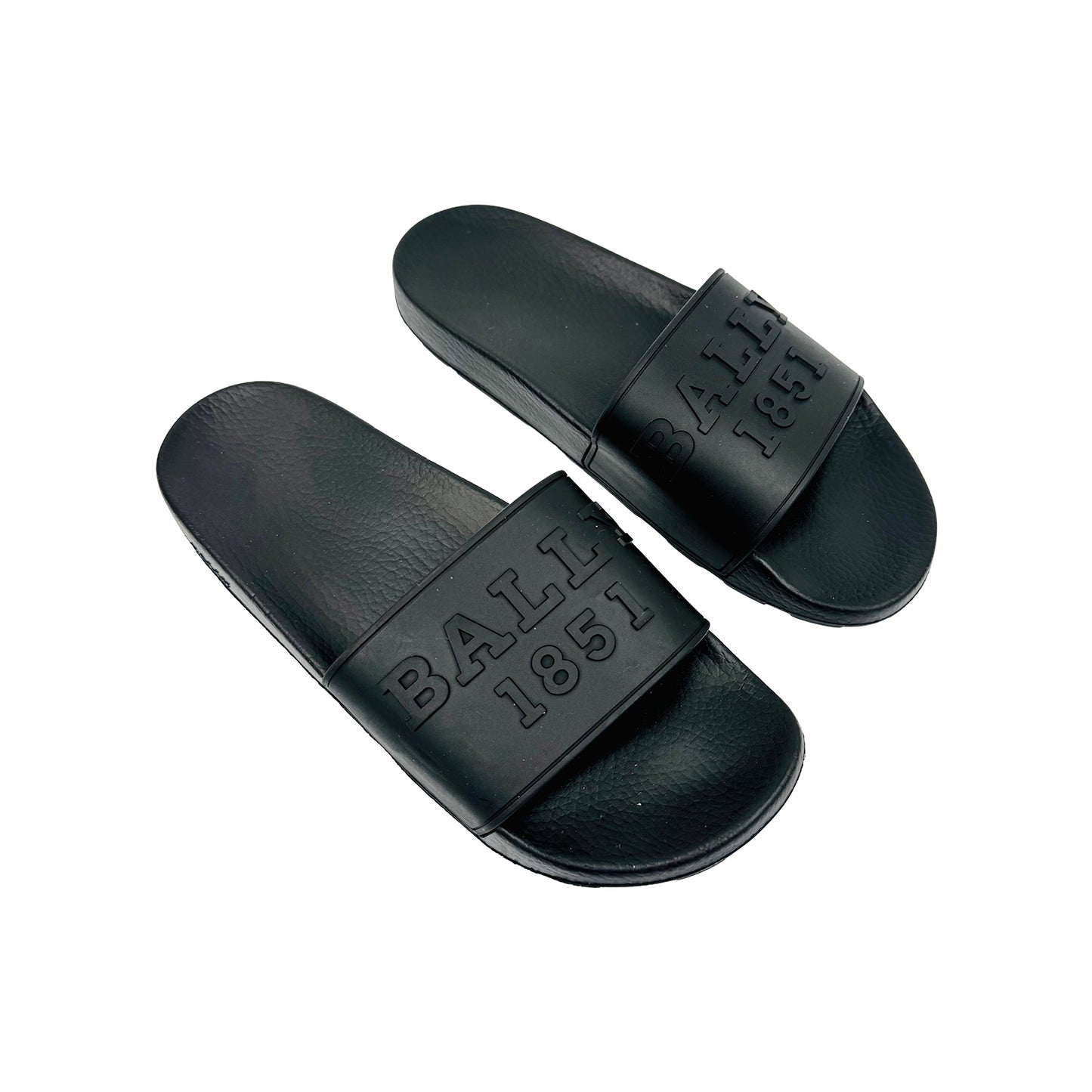 Bally Men's Slaim Black Slides (Size 44)