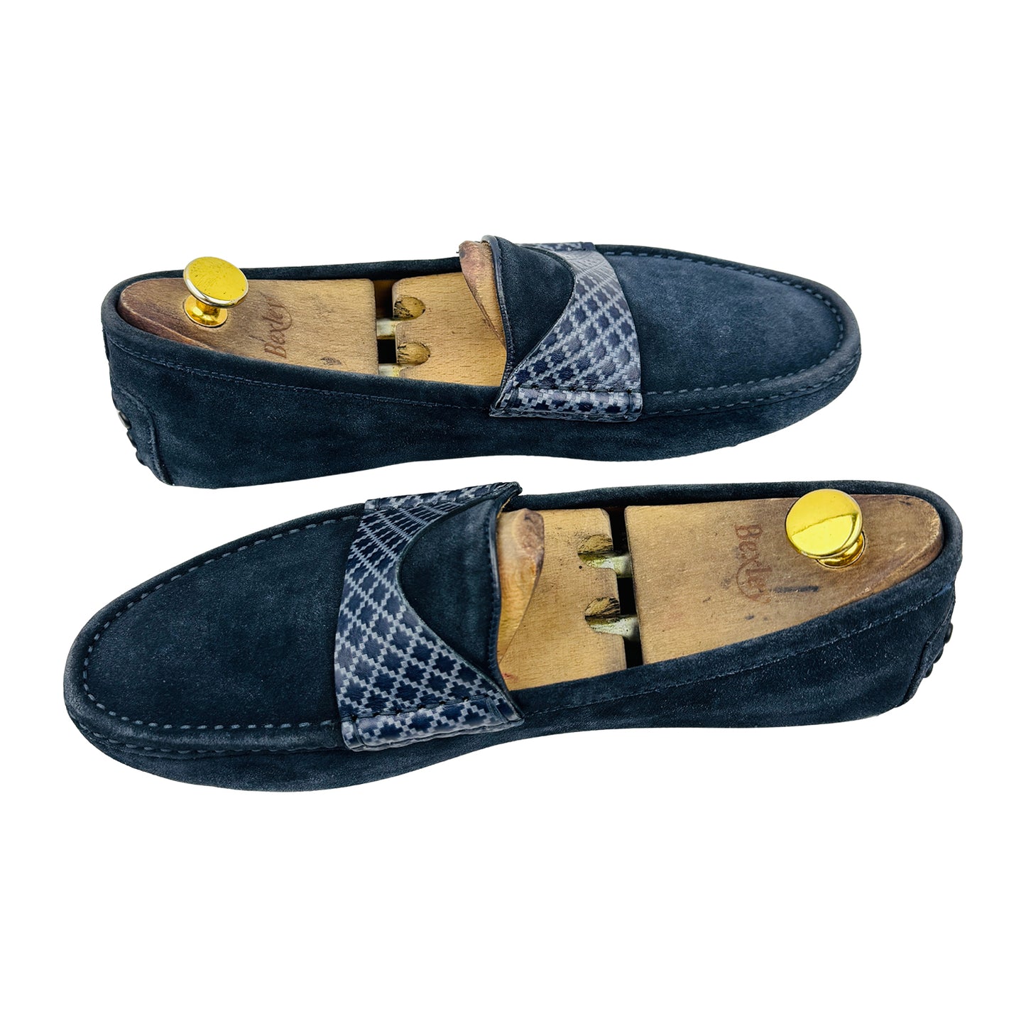 Gucci Dark Navy Vamp Strap Loafers (Size 42.5)