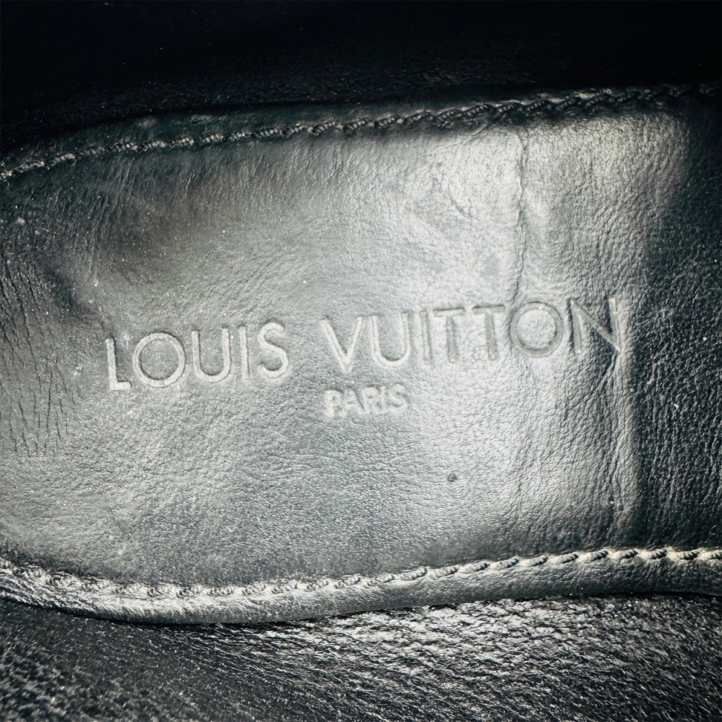 Louis Vuitton Men's Black Penny Loafers (Size 44/44.5)