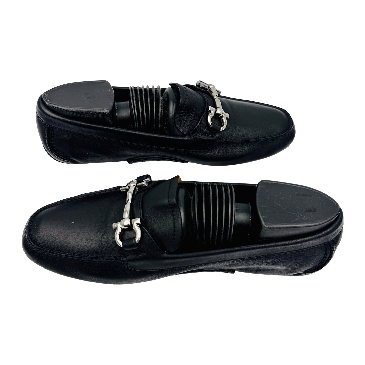 Salvatore Ferragamo Gancini Bit Black Loafers (Size 39/39.5)