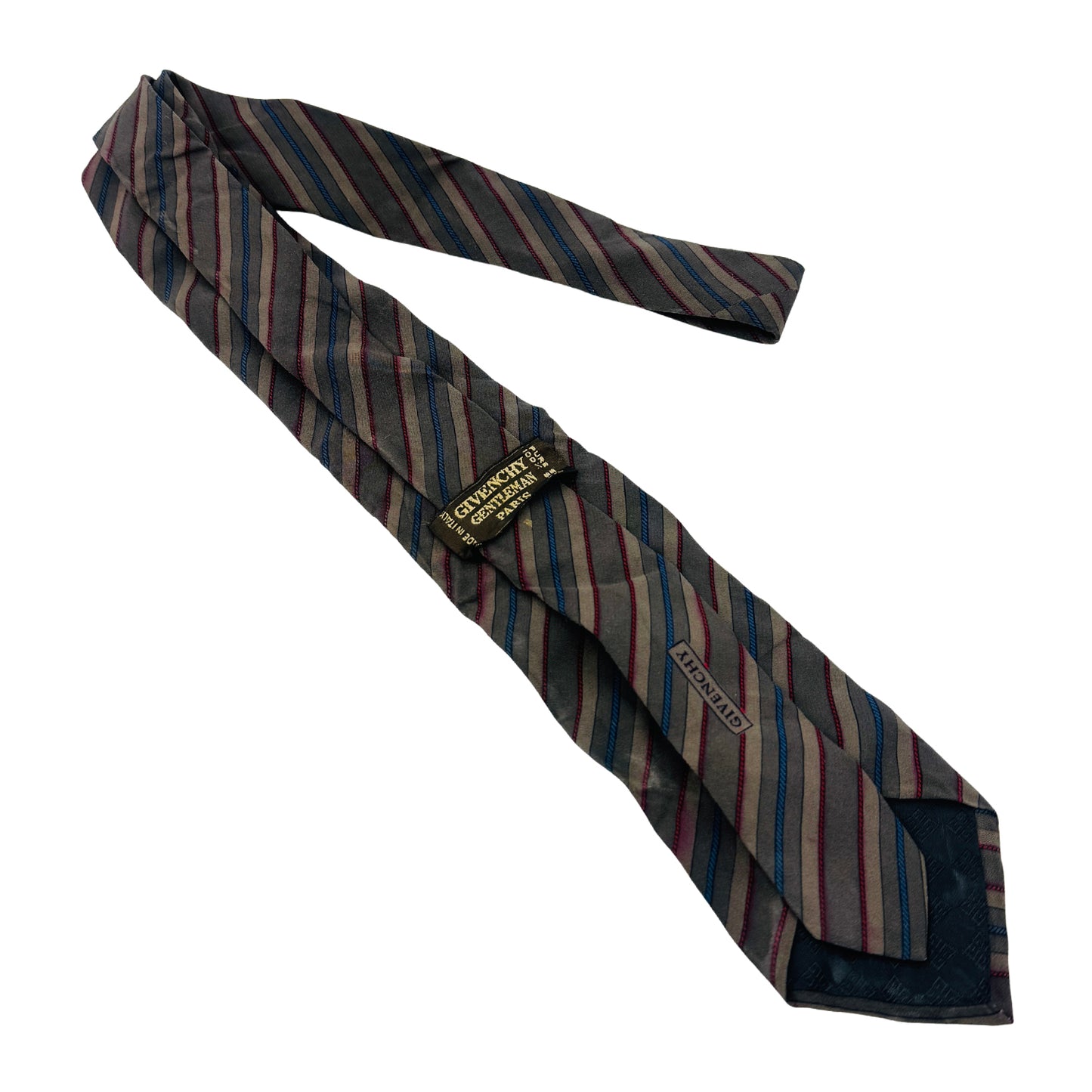 Givenchy Grey 'Vertical Stripes' Silk Tie (Size Regular)