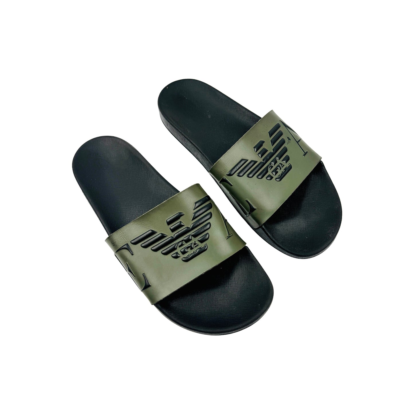 Emporio Armani EA7 Olive Green Slides (Size 42)