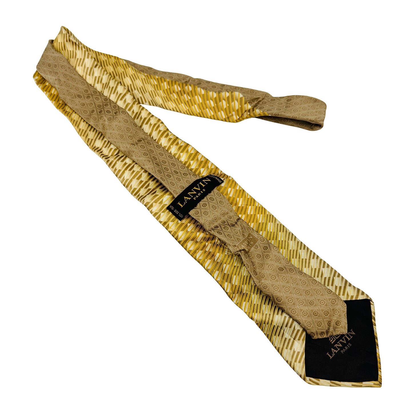 Lanvin Mustard Gold 'Accents' Silk Tie (Size Regular)