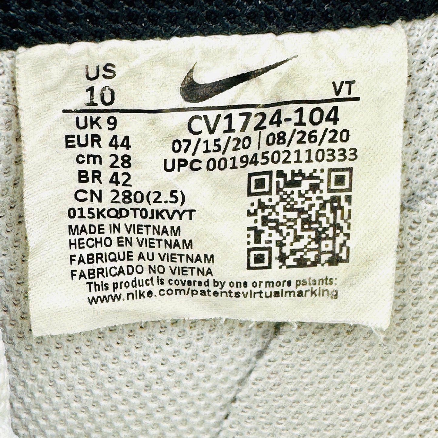 Nike Air Force 1 Low '07 White Sneakers (Size 44) - CV1724-104