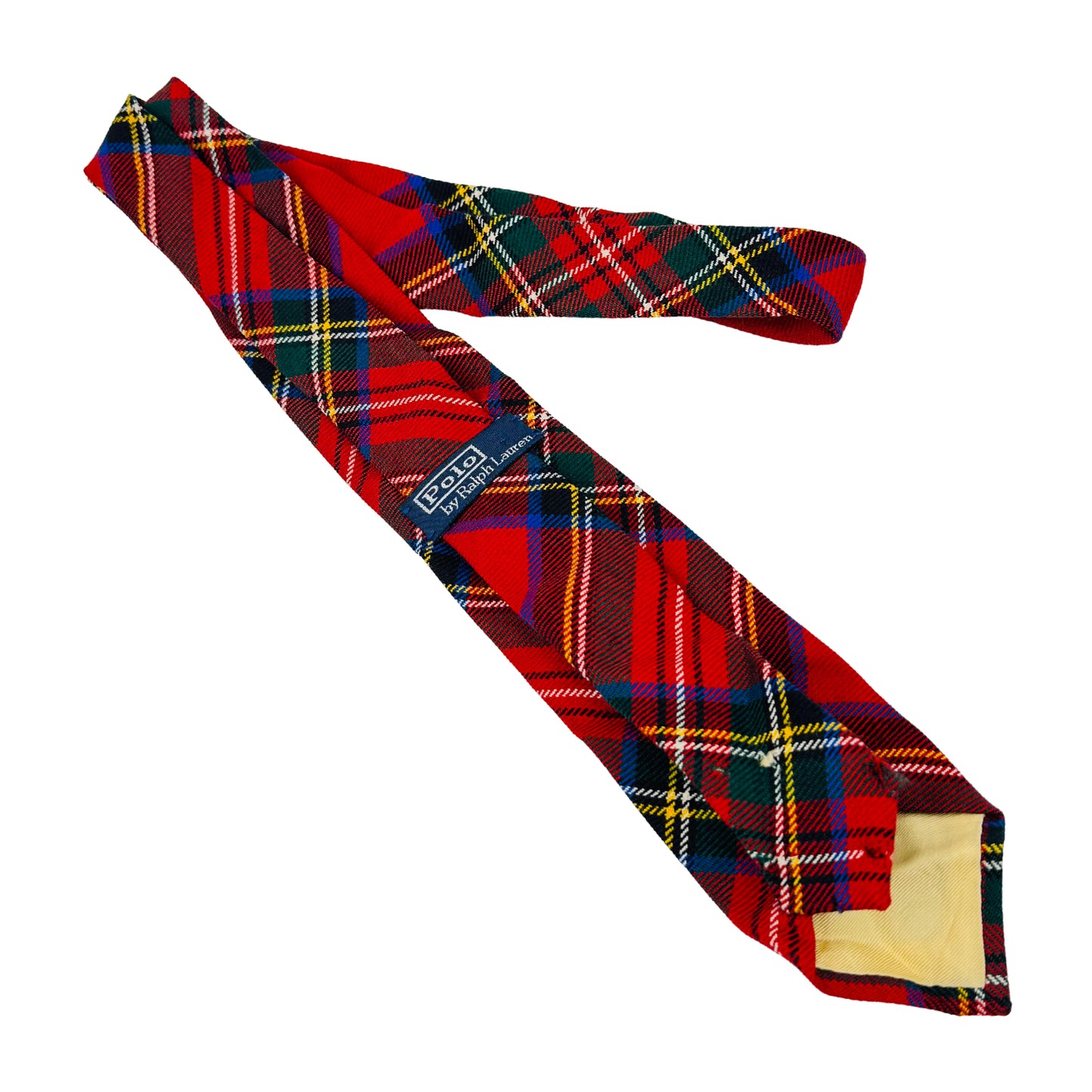 Ralph Lauren Polo Red Tartan 'Line Pattern' Tie (Size Regular)