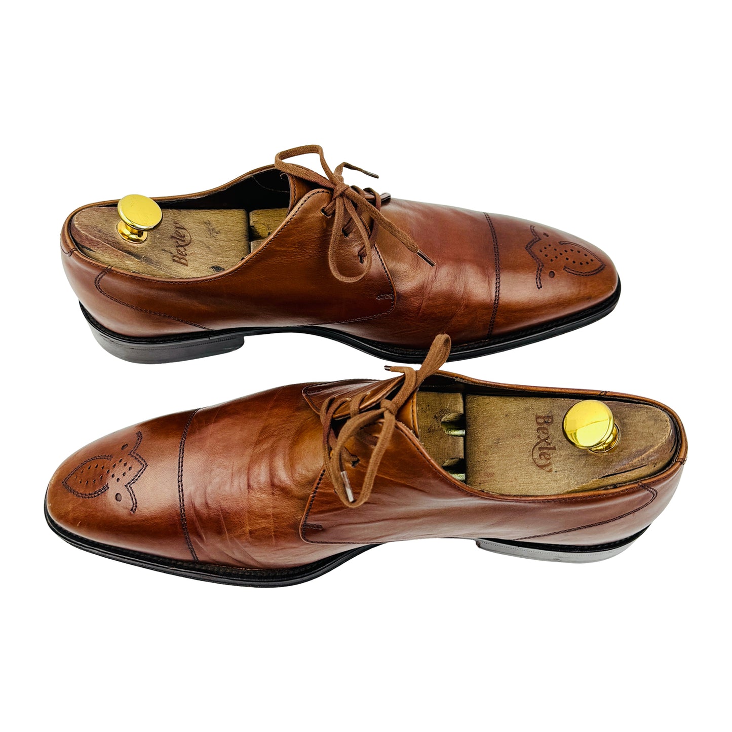 Hugo Boss Men's Brown Leather Derby Shoes (Size 43/43.5)