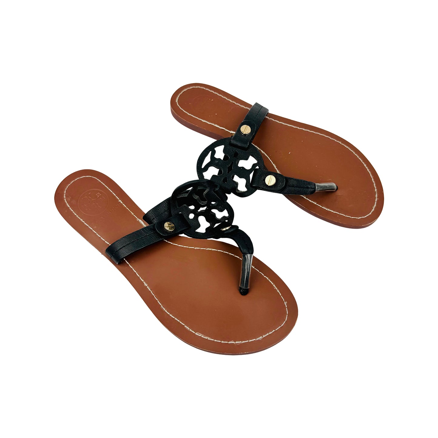 Tory Burch Women's Miller 'Black Brown' Slippers (Size 38)