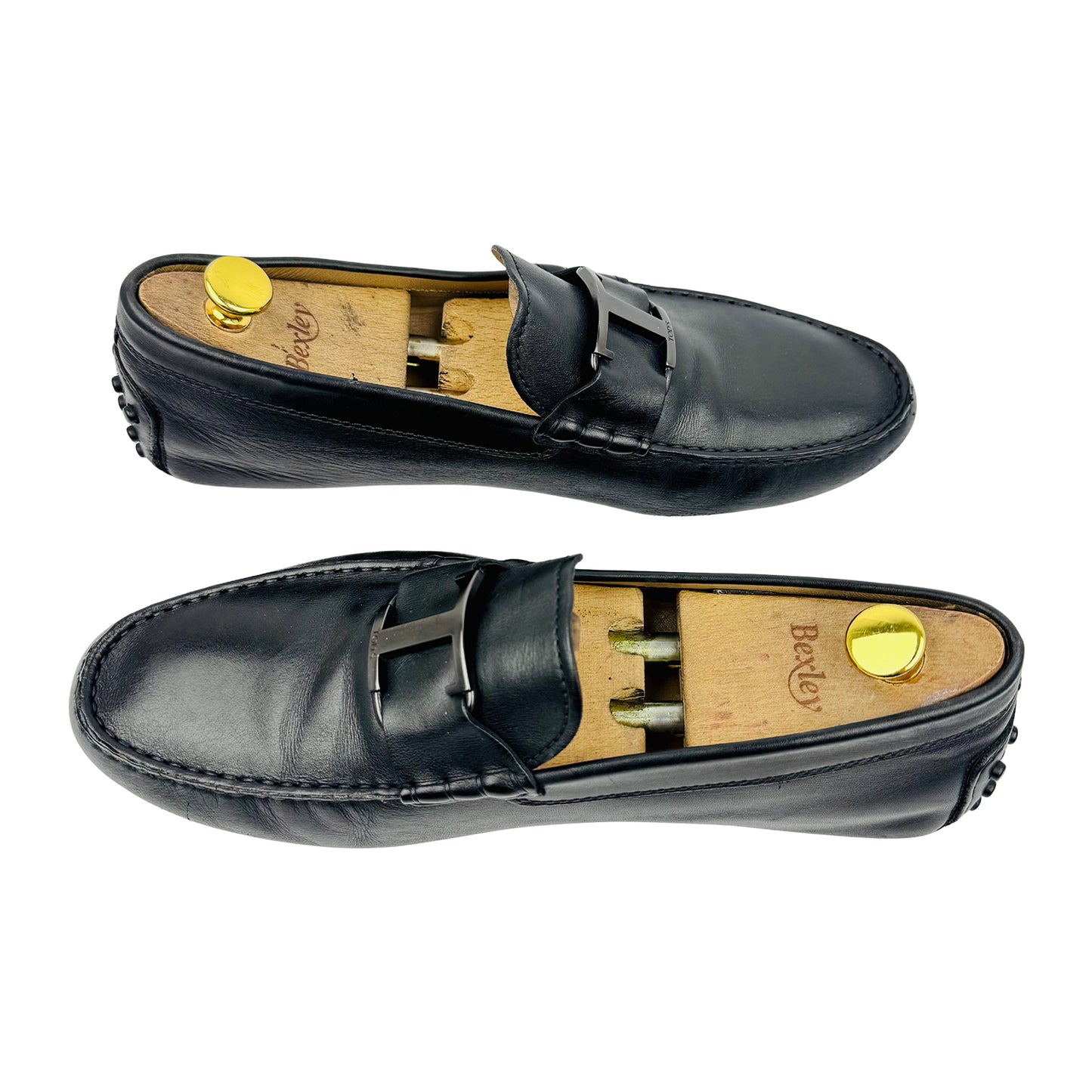 Tod's Men's T Logo Black Leather Loafers (Size 44)
