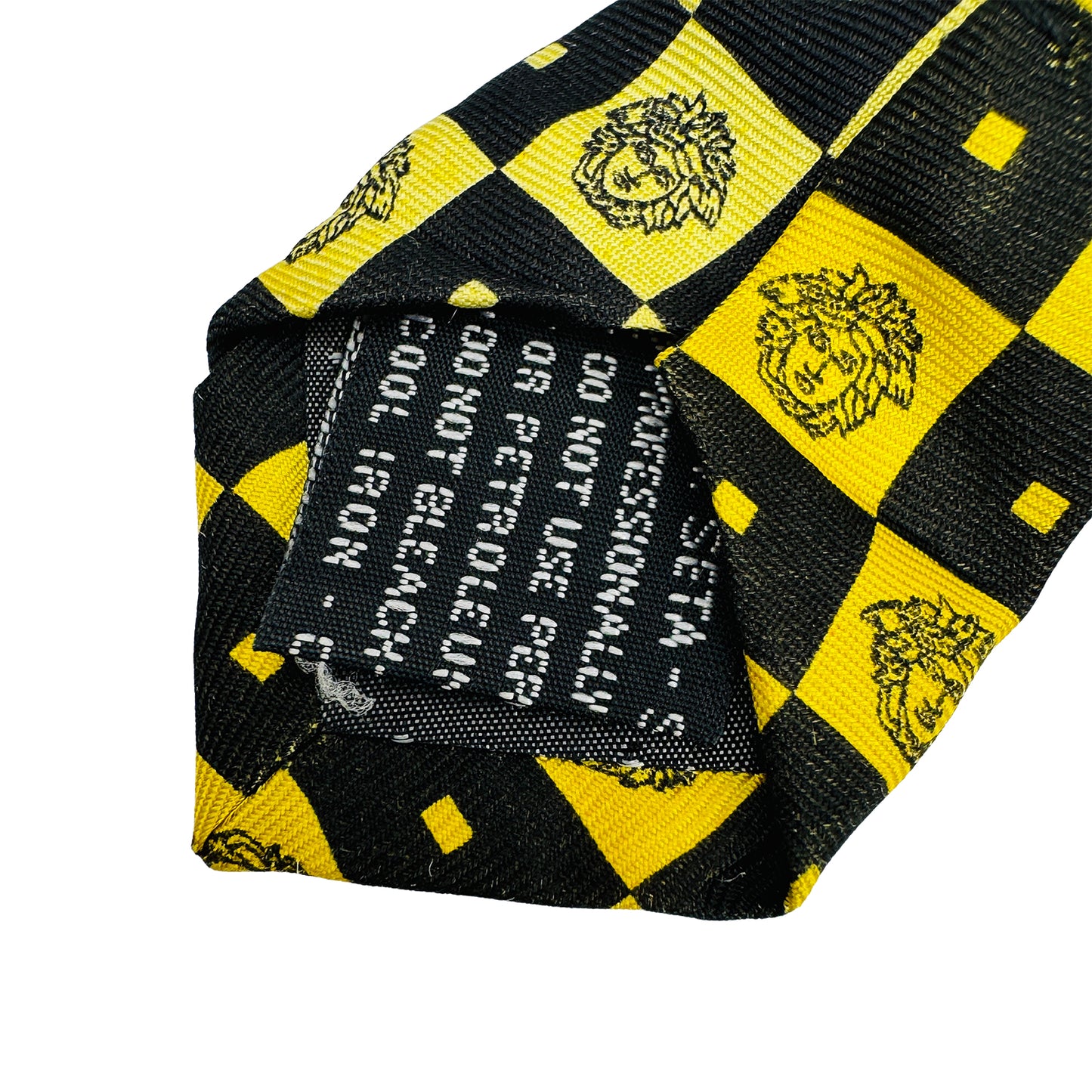 Versace Yellow 'Medusa Head Motif' Tie (Size Regular)