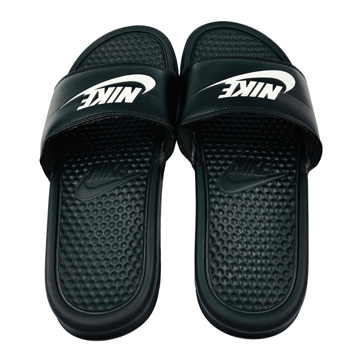 Nike Benassi JDI 'Black White' Slides (Size 40) - 343880-090