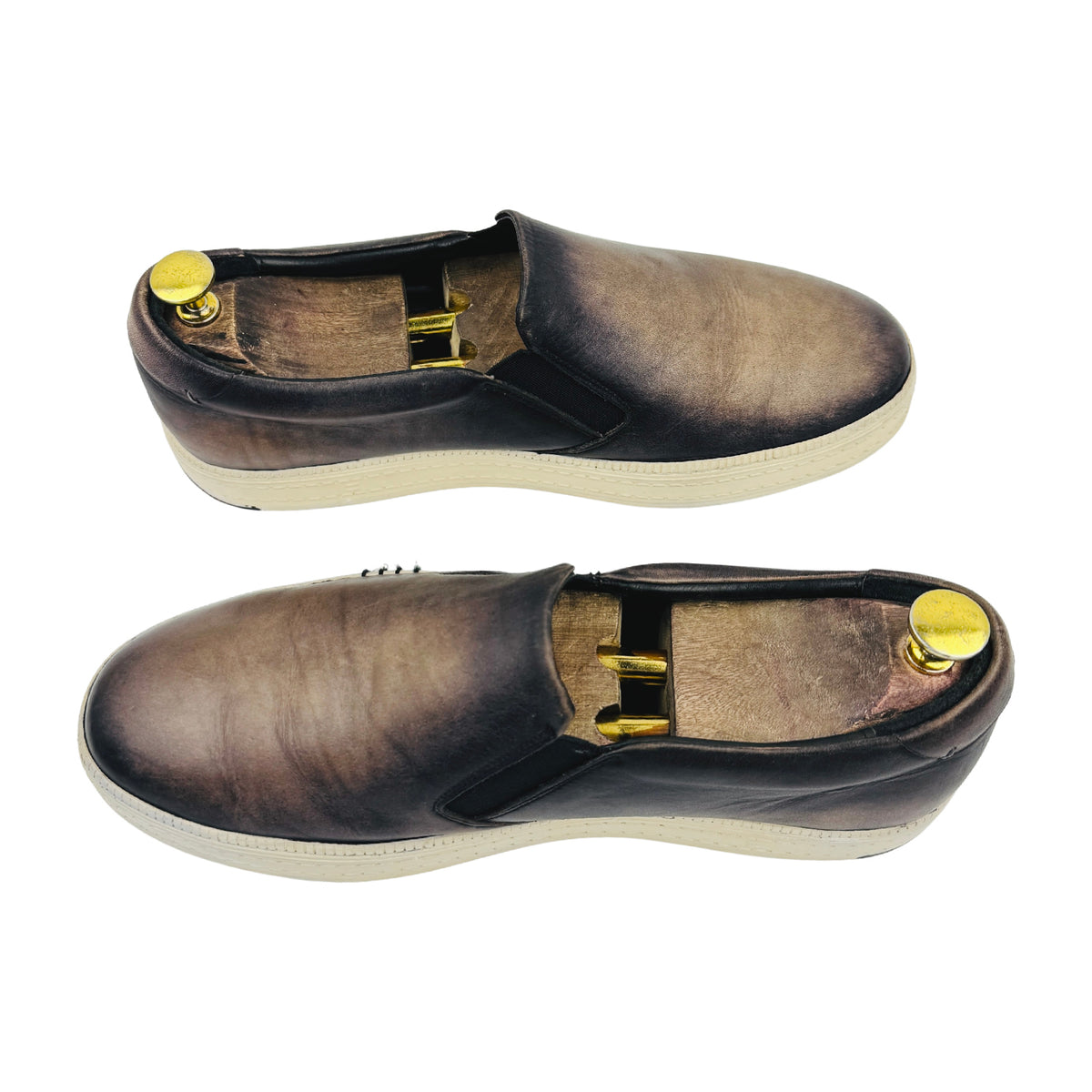 Berluti Men's Cacao Intenso Leather Shoes (Size 42.5)