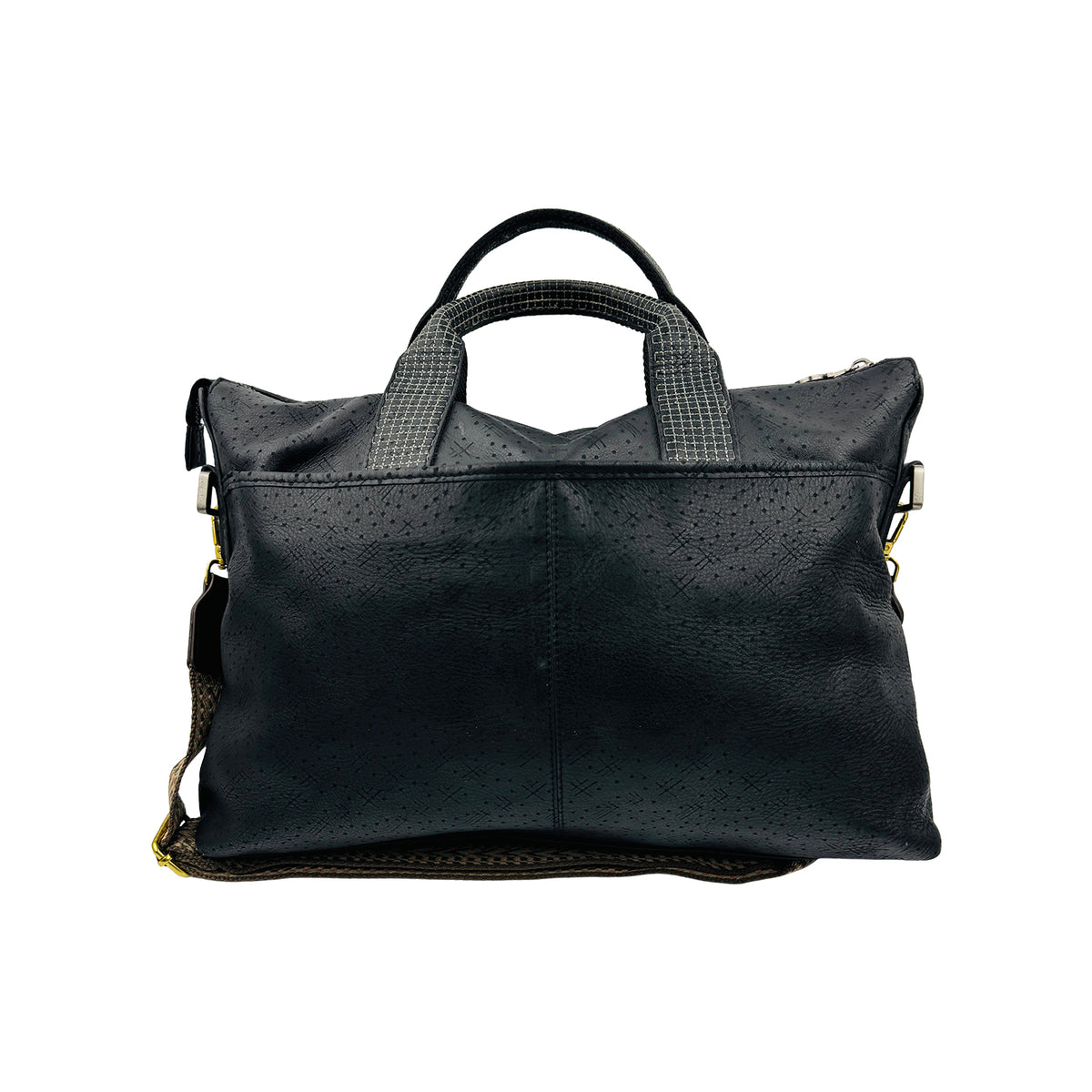 Salvatore Ferragamo Black Leather Satchel Bag
