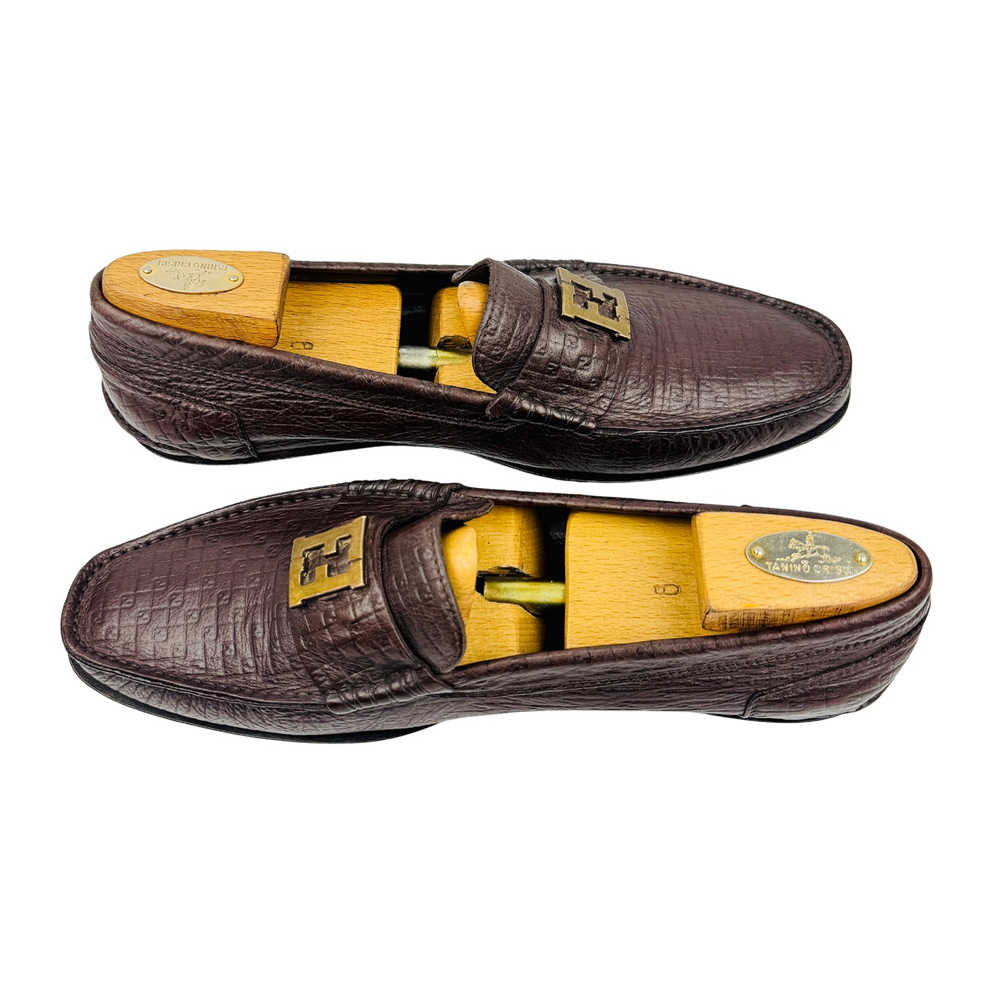 Fendi Men's Brown Leather Loafers (Size 43.5)