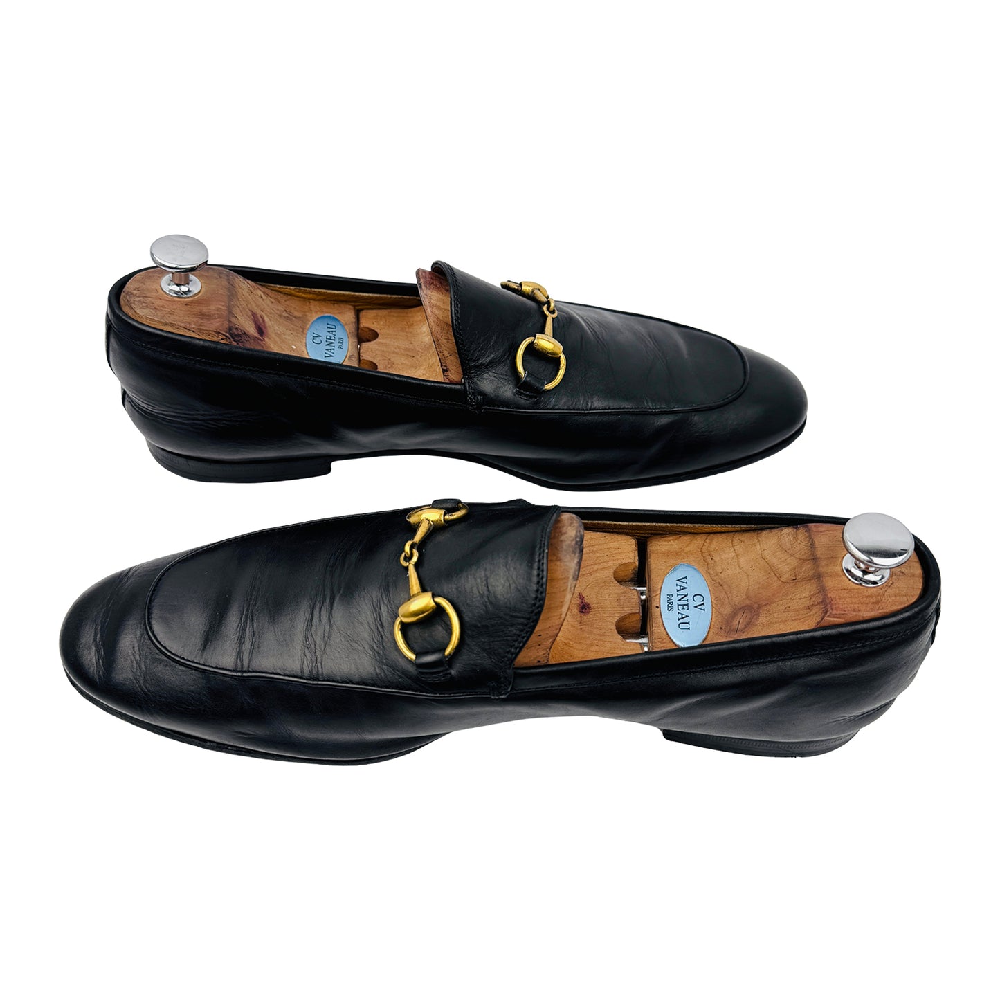 Gucci Men's Horsebit Black Leather Loafers (Size 44.5/45)