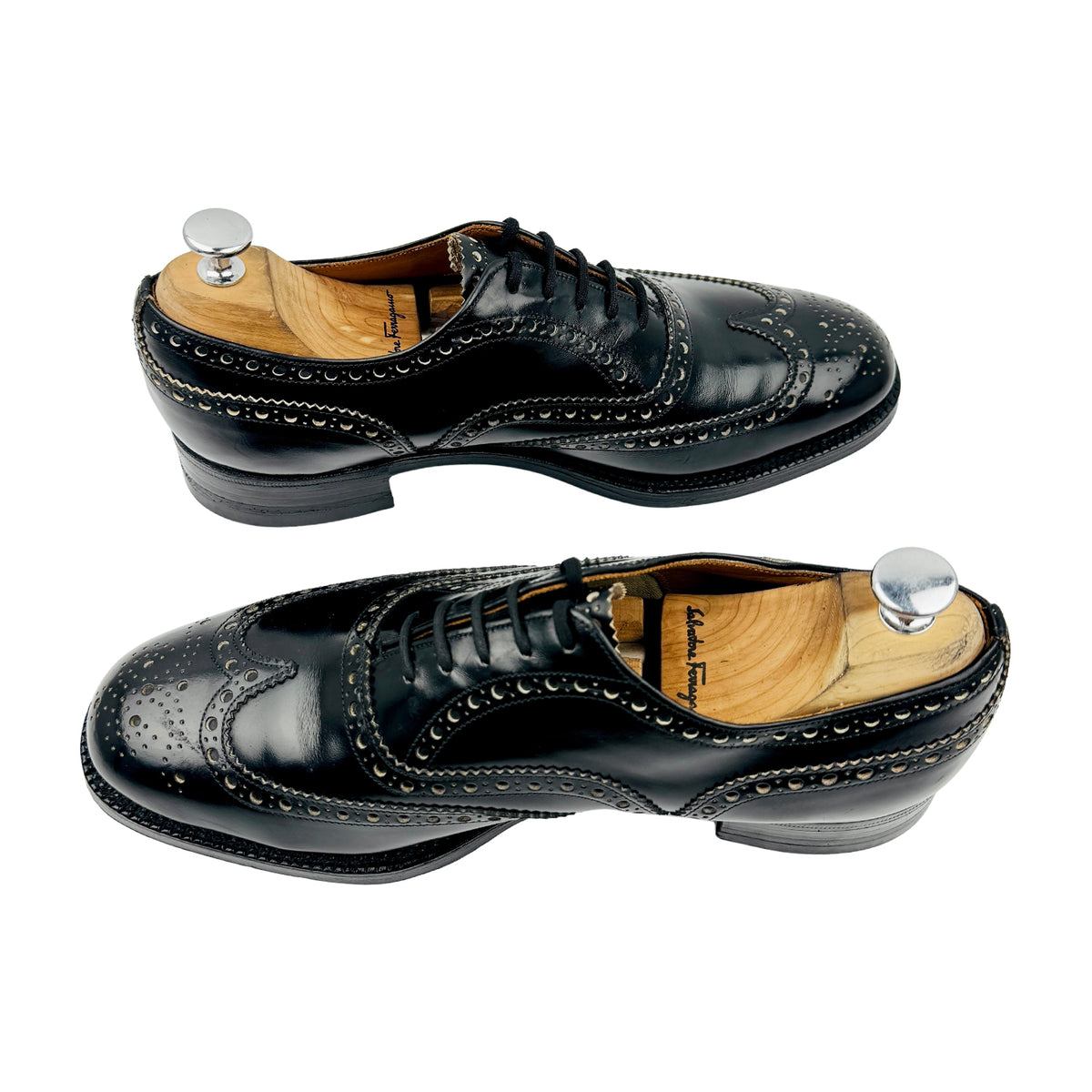 Church's Burwood Black Leather Wingtip Oxfords (Size 42/42.5)