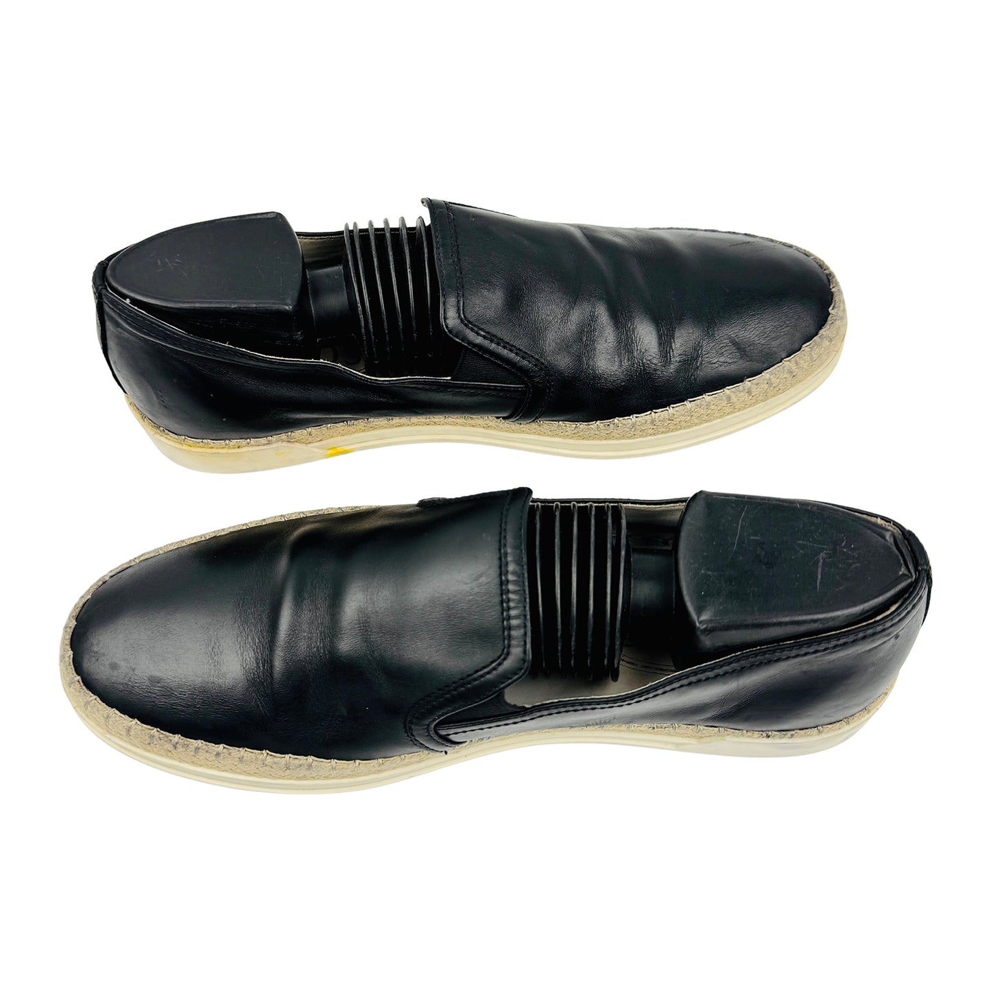 Tod's Black Leather Espadrille Shoes (Size 39/39.5)