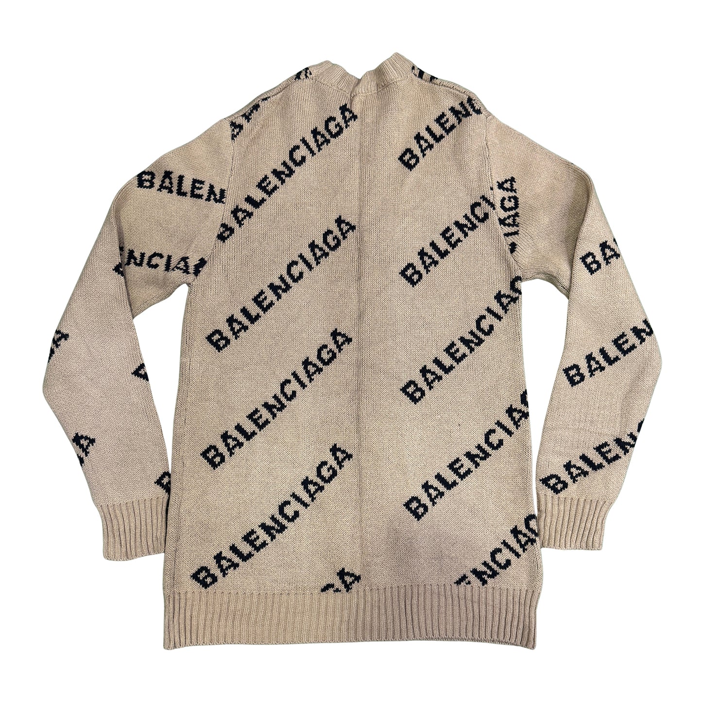Balenciaga Allover Logo Crewneck Sweater (Size Small)