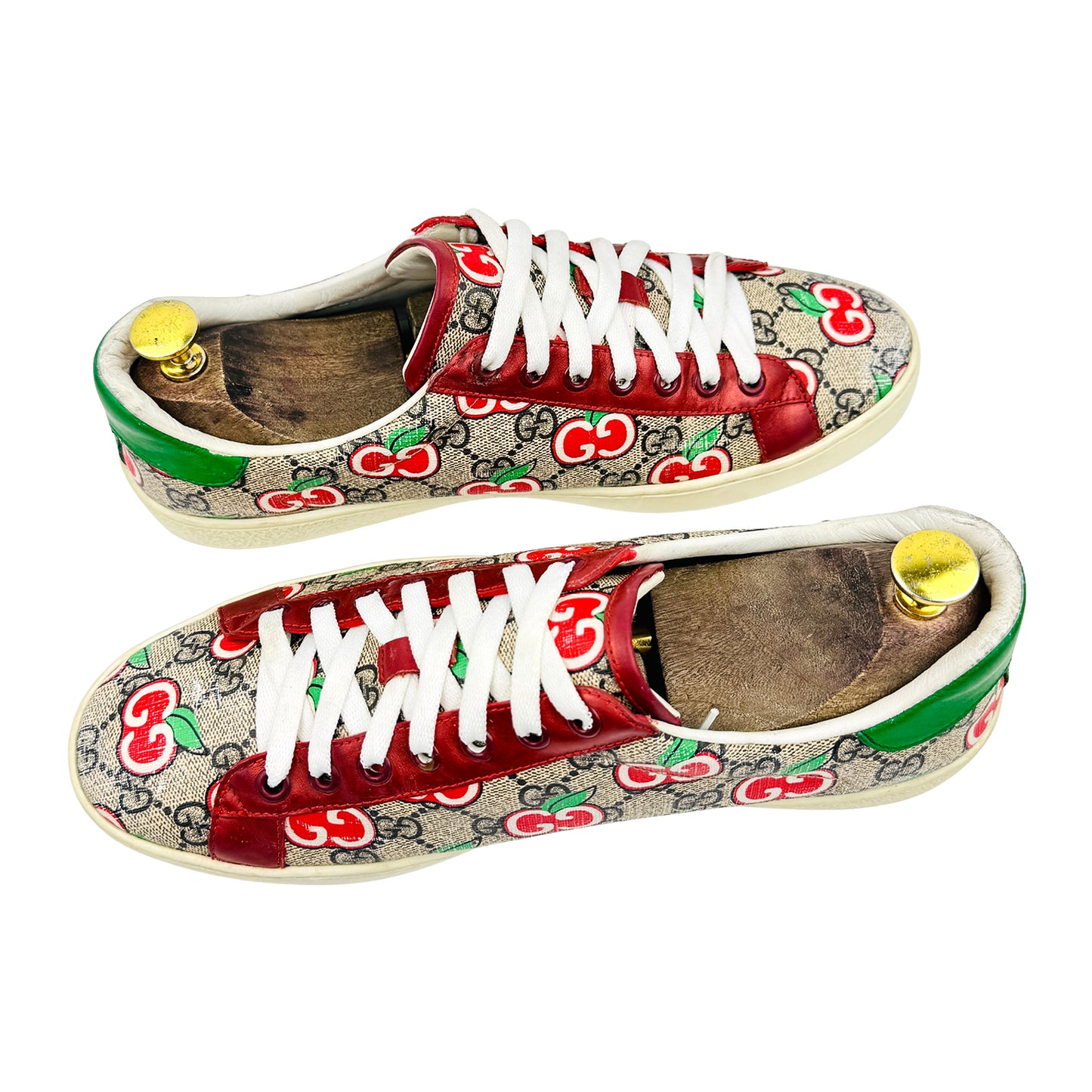 Gucci Ace GG Apple Beige Sneakers (Size 42)